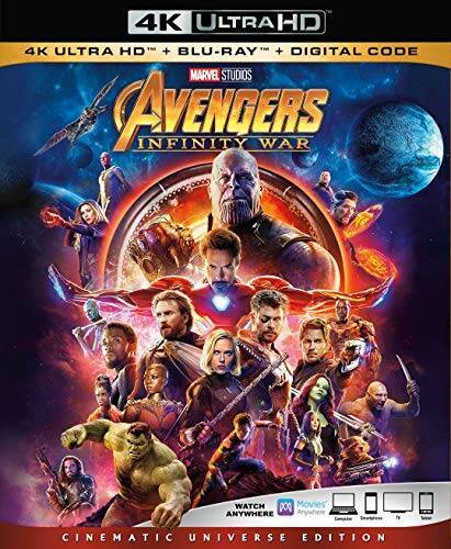 Avengers Infinity War 4K Ultra HD + Blu Ray + Digital Code [Blu-ray] – GOOD