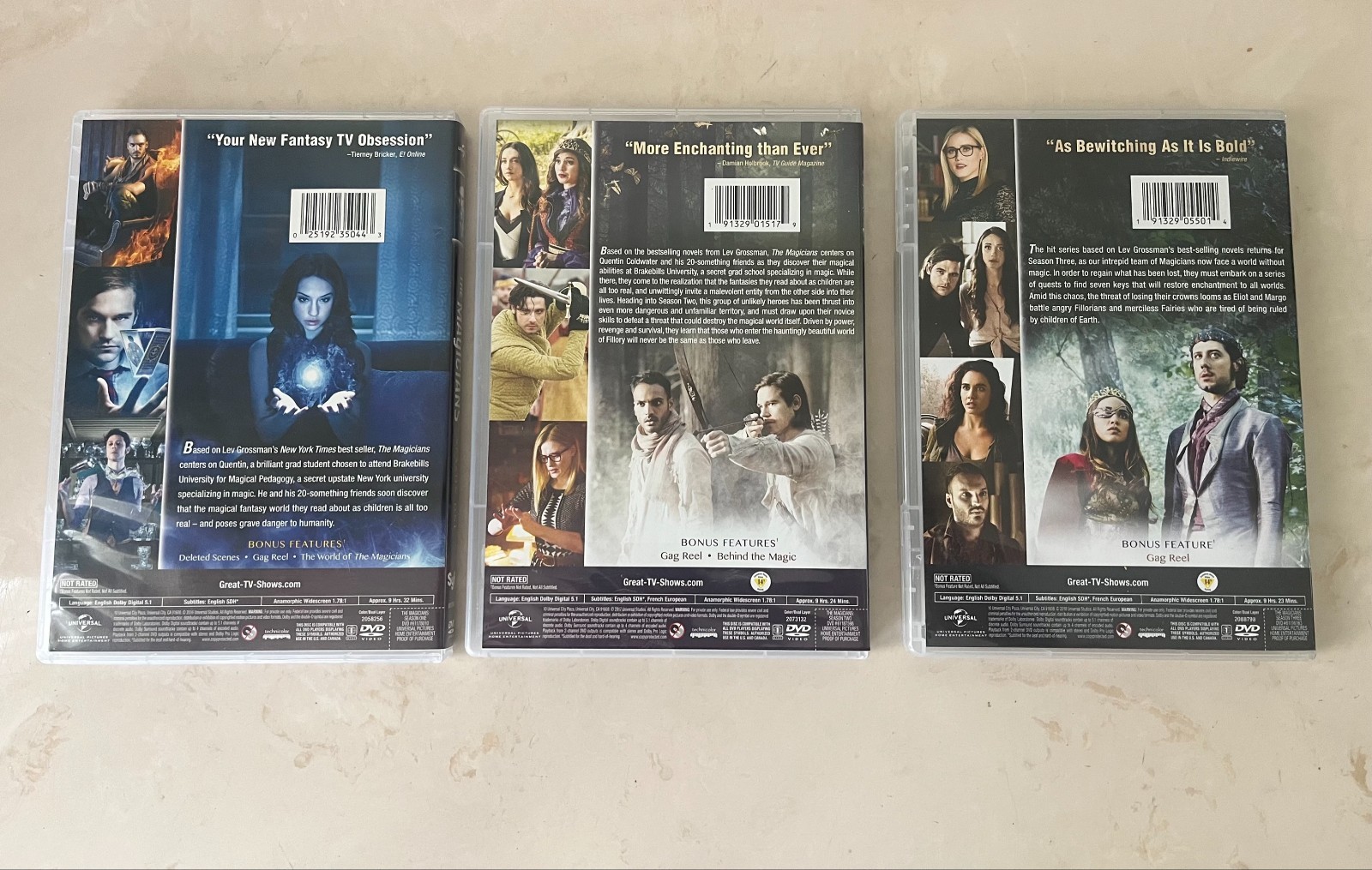 THE MAGICIANS COMPLETE SEASONS ONE 1+TWO 2+THREE 3 on DVD SyFy Sci-Fi TV Series