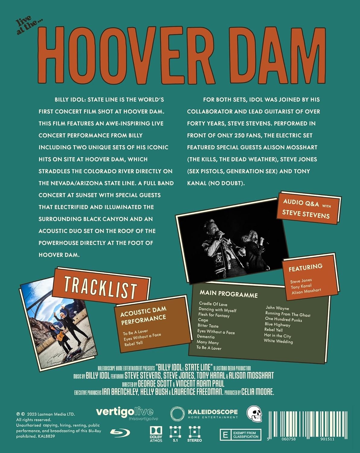 Billy Idol – State Line: Live At The Hoover Dam (Blu-ray) Billy Idol