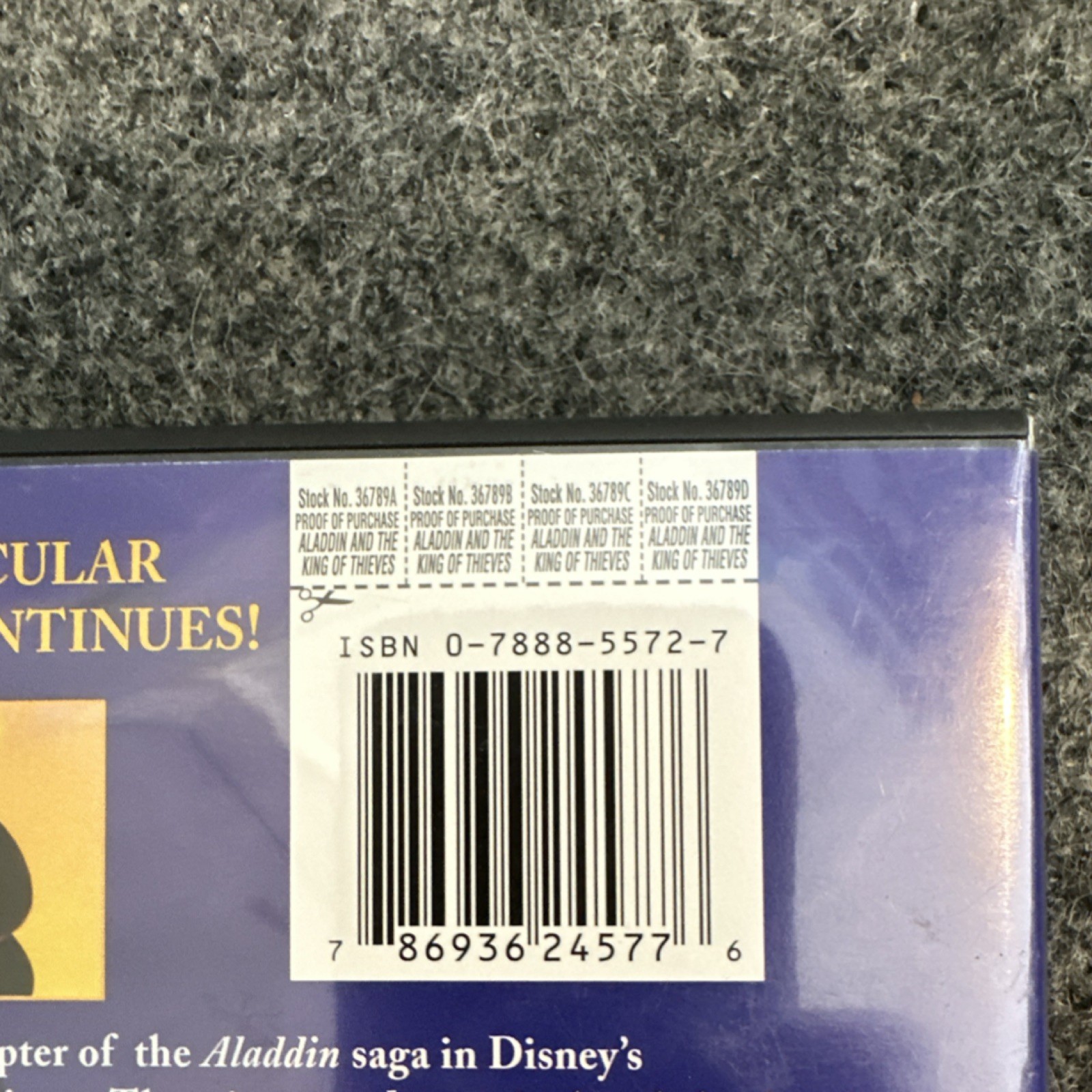 Disney Aladdin and the King of Thieves DVD 2005 81min NTSC 1.33:1 3-Lang