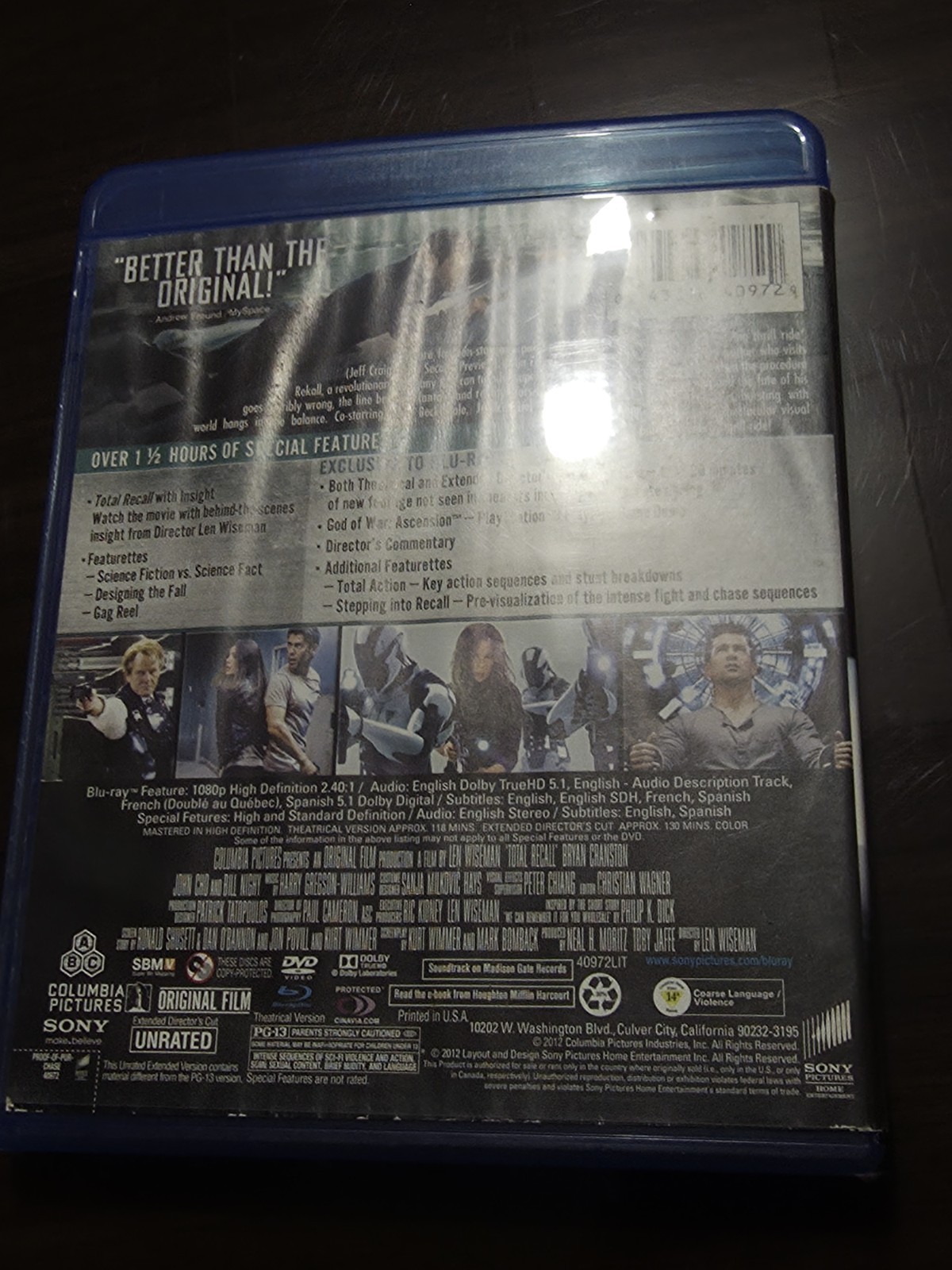 Total Recall (Blu-ray, 2012, 2-Disc Extended Director’s Cut) PG-13