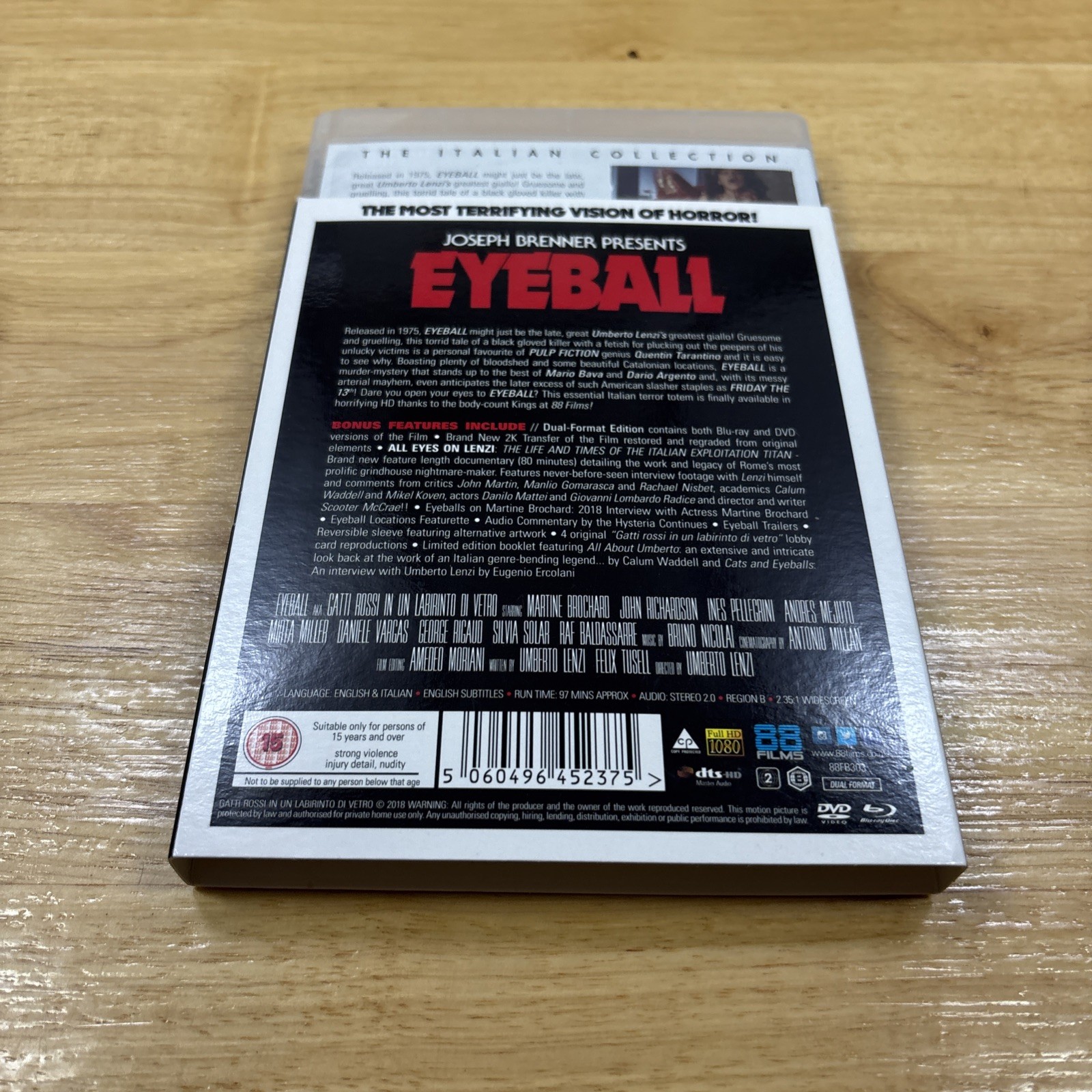 EYEBALL – 1975 (Blu-ray, DVD, Region Free, 88 Films) Slipcover Booklet Cards OOP