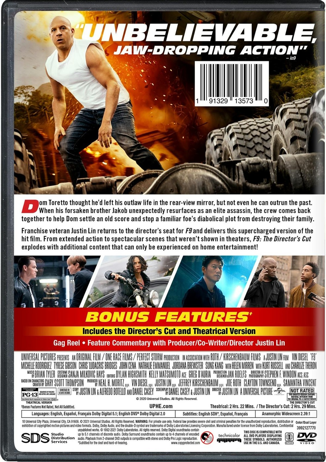 F9 The Fast Saga DVD Vin Diesel NEW