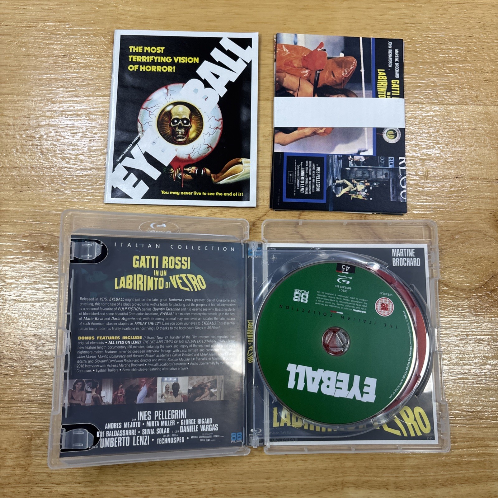 EYEBALL – 1975 (Blu-ray, DVD, Region Free, 88 Films) Slipcover Booklet Cards OOP