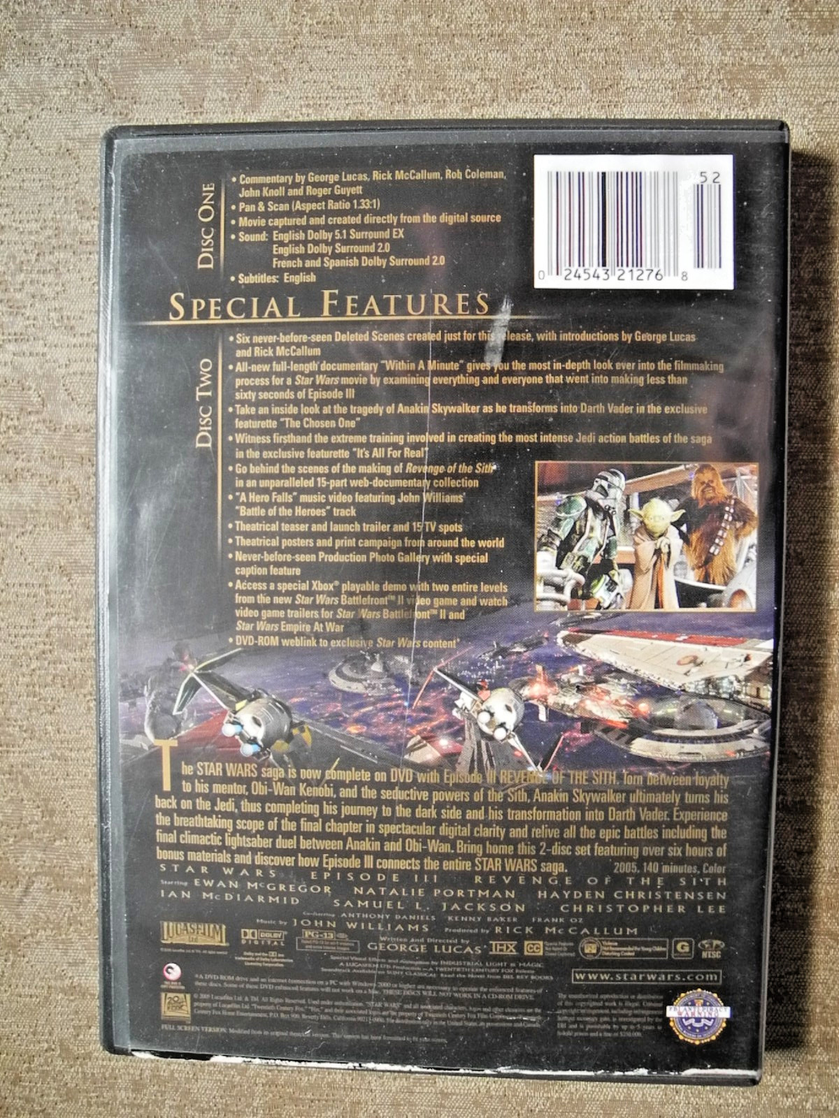 Star Wars: Episode III – Revenge of the Sith/140 min/DVD/2005, 2-Disc Set