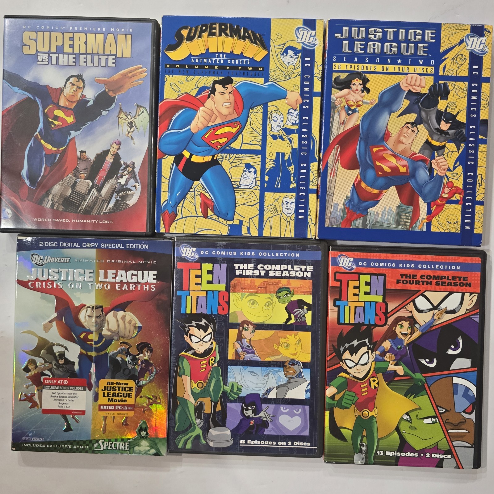 Lot 20 DC Animated DVD Lot Superman Justice League Teen Titans Complete Seasons
