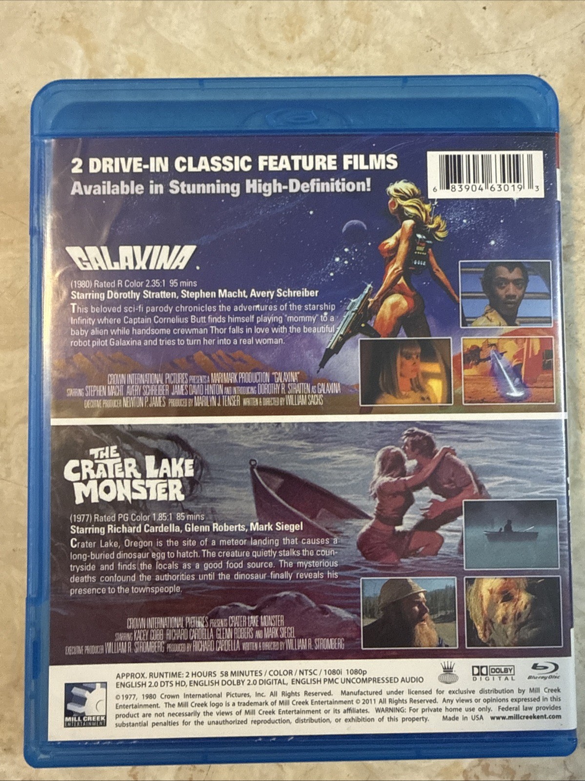Galaxina / The Crater Lake Monster (Blu-ray) | 2-Movie Sci-Fi Collection