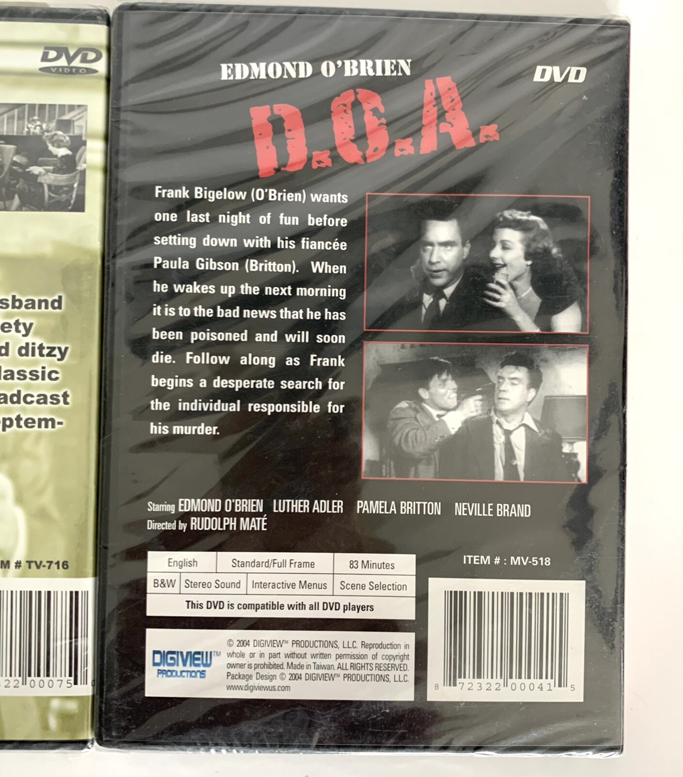 Lot of 3 VINTAGE CLASSIC MOVIES & TV Shows Burns Allen D.O.A **NEW Sealed
