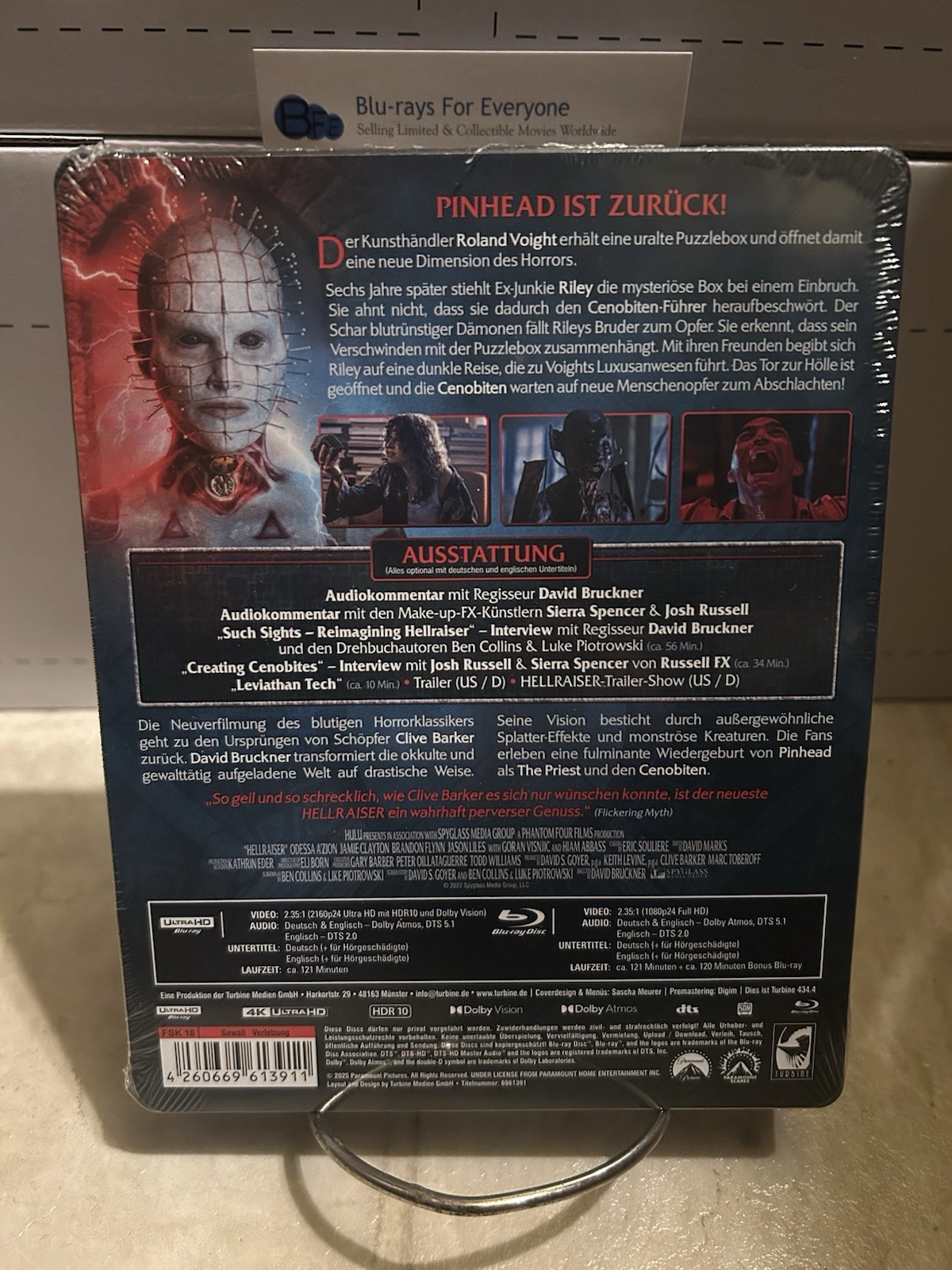 Hellraiser The Castle of Hell 4K SteelBook UHD Blu-ray Germany [2022] Small Dent