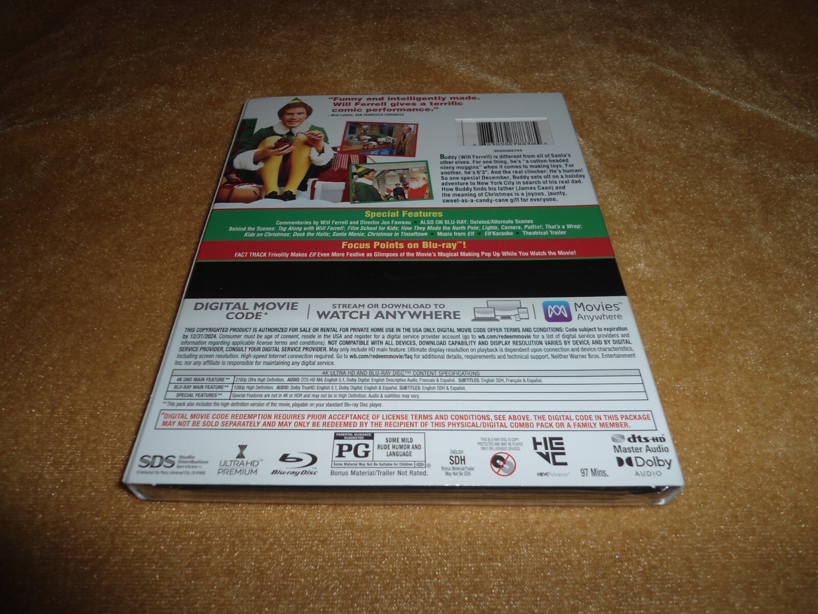 Elf (2003) [4K HD + BD + Digi (12/31/2024)] W. SLIP CASE BOX (PLS C NOTES BELOW)