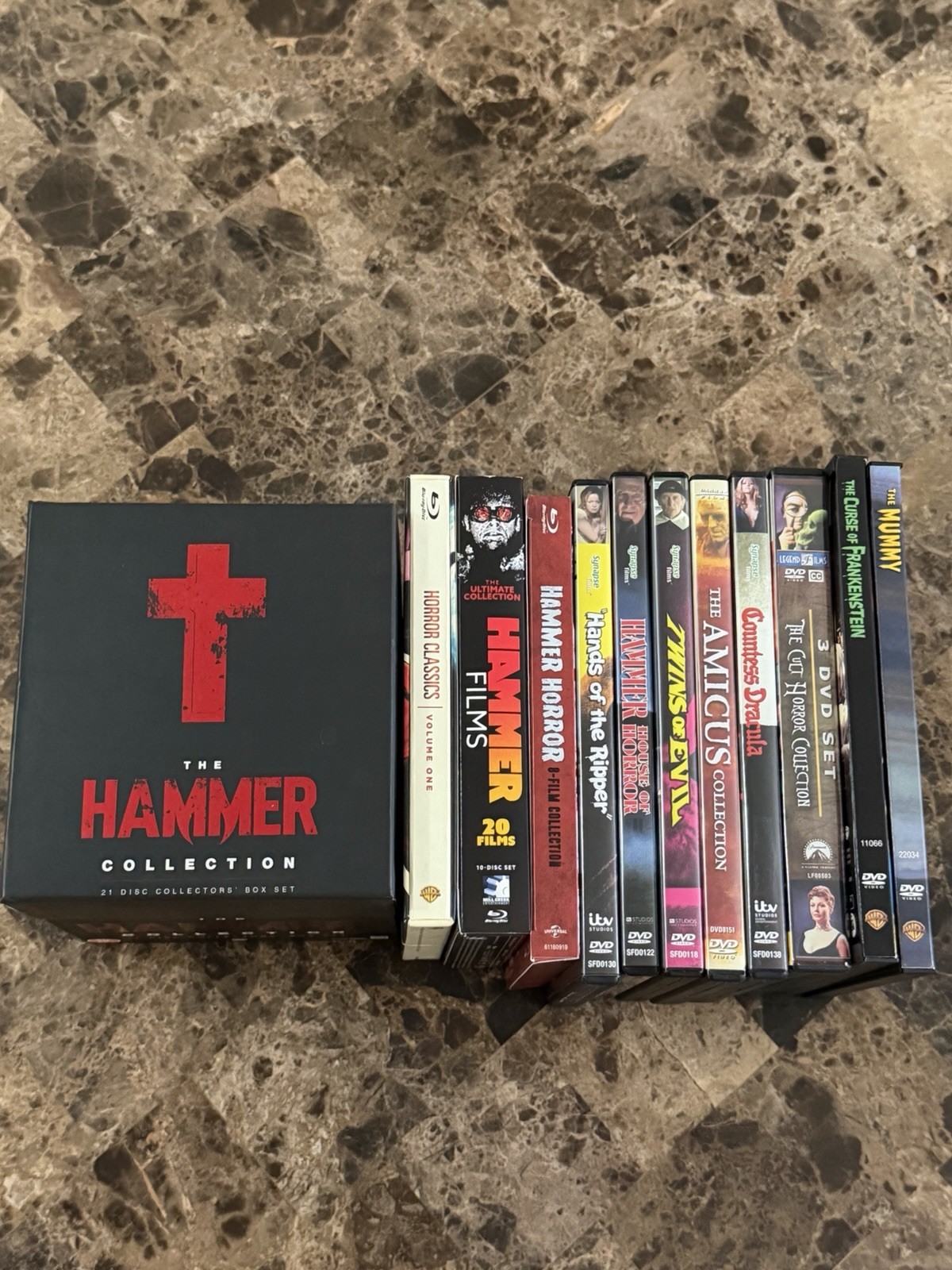 64 Hammer Horror Blu Ray Dvd Hammer Collection Dracula Frankenstein Mummy TV