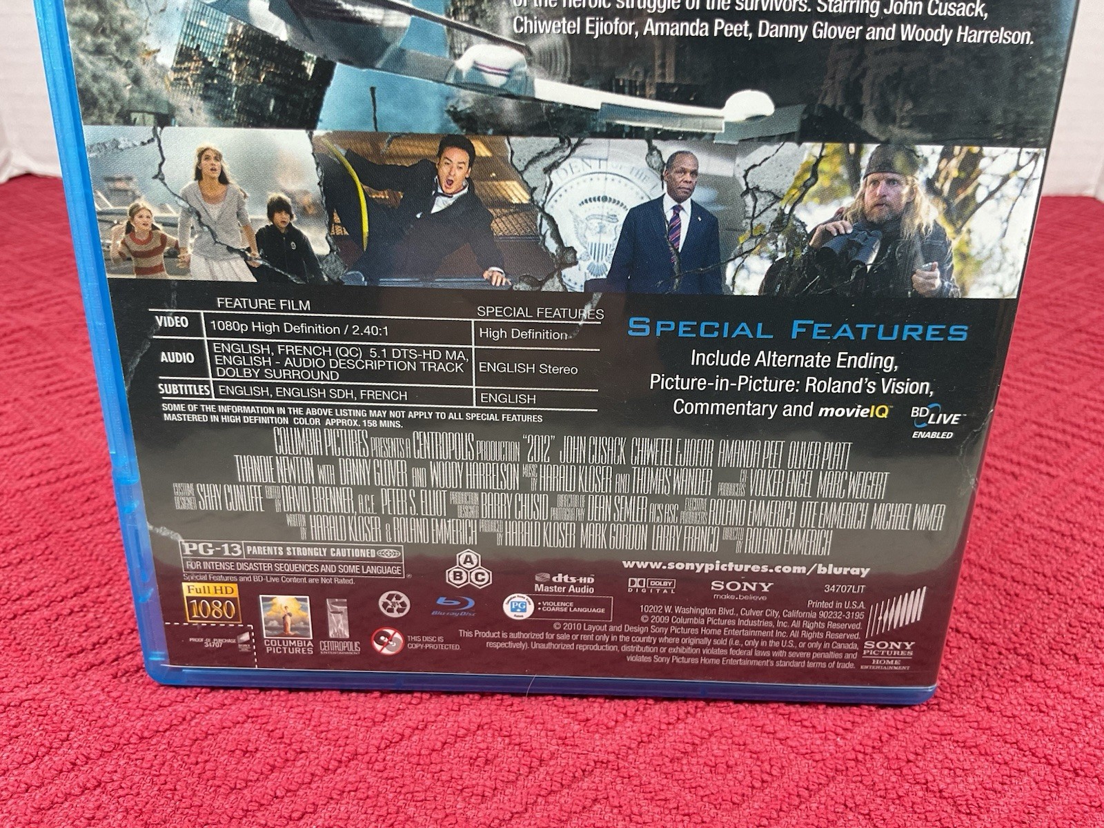 2012. Blu-ray. 2010. Used. Tested. Fast Shipping.