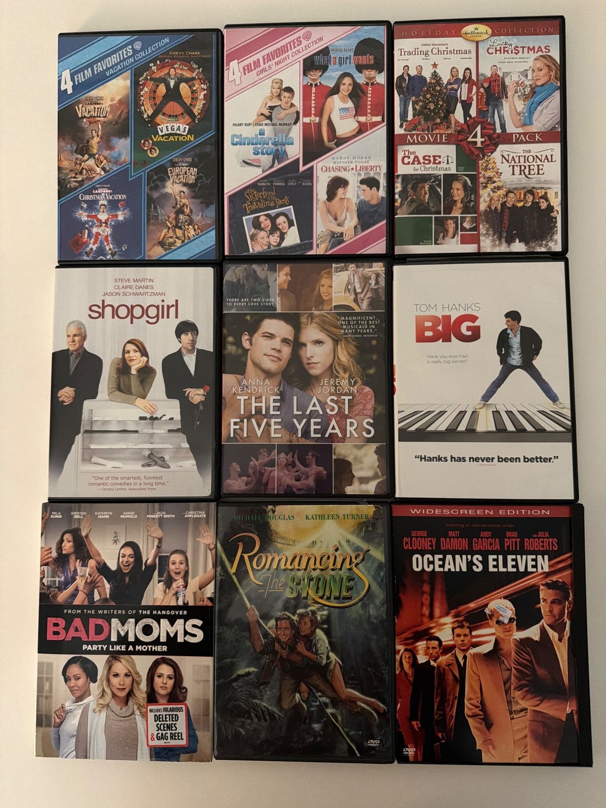 Lot of 9 DVDs Comedy Romance Movies Big Bad Moms Ocean’s Eleven