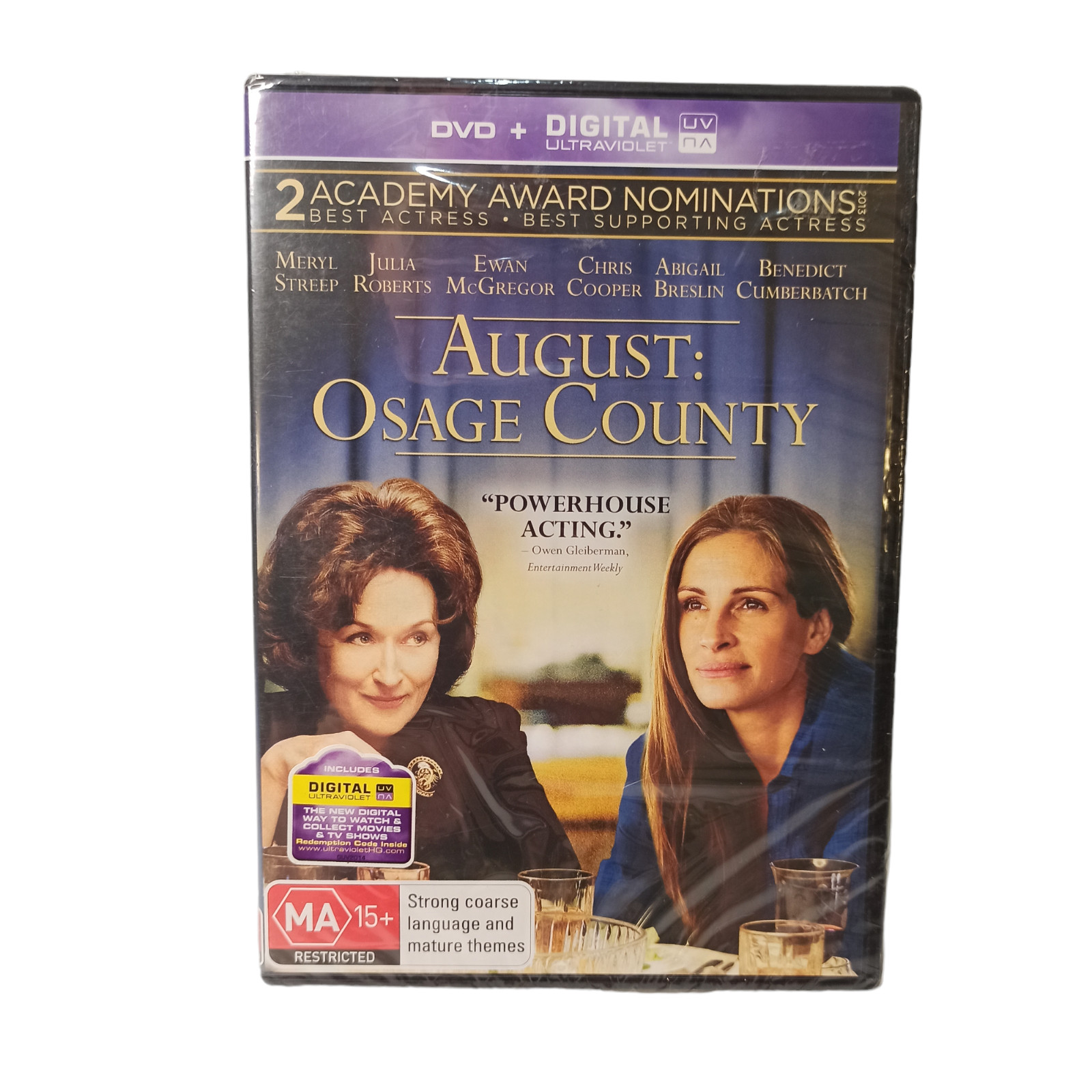 August-Osage County DVD Comedy Drama Family Tragedy Oklahoma Region 4 Brand New