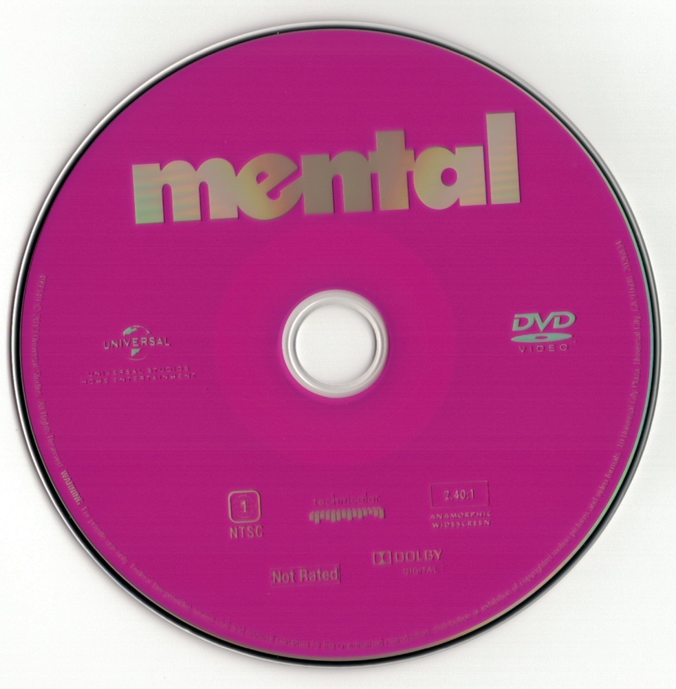 Mental (DVD disc) Toni Collette, Liev Schreiber, Anthony LaPaglia
