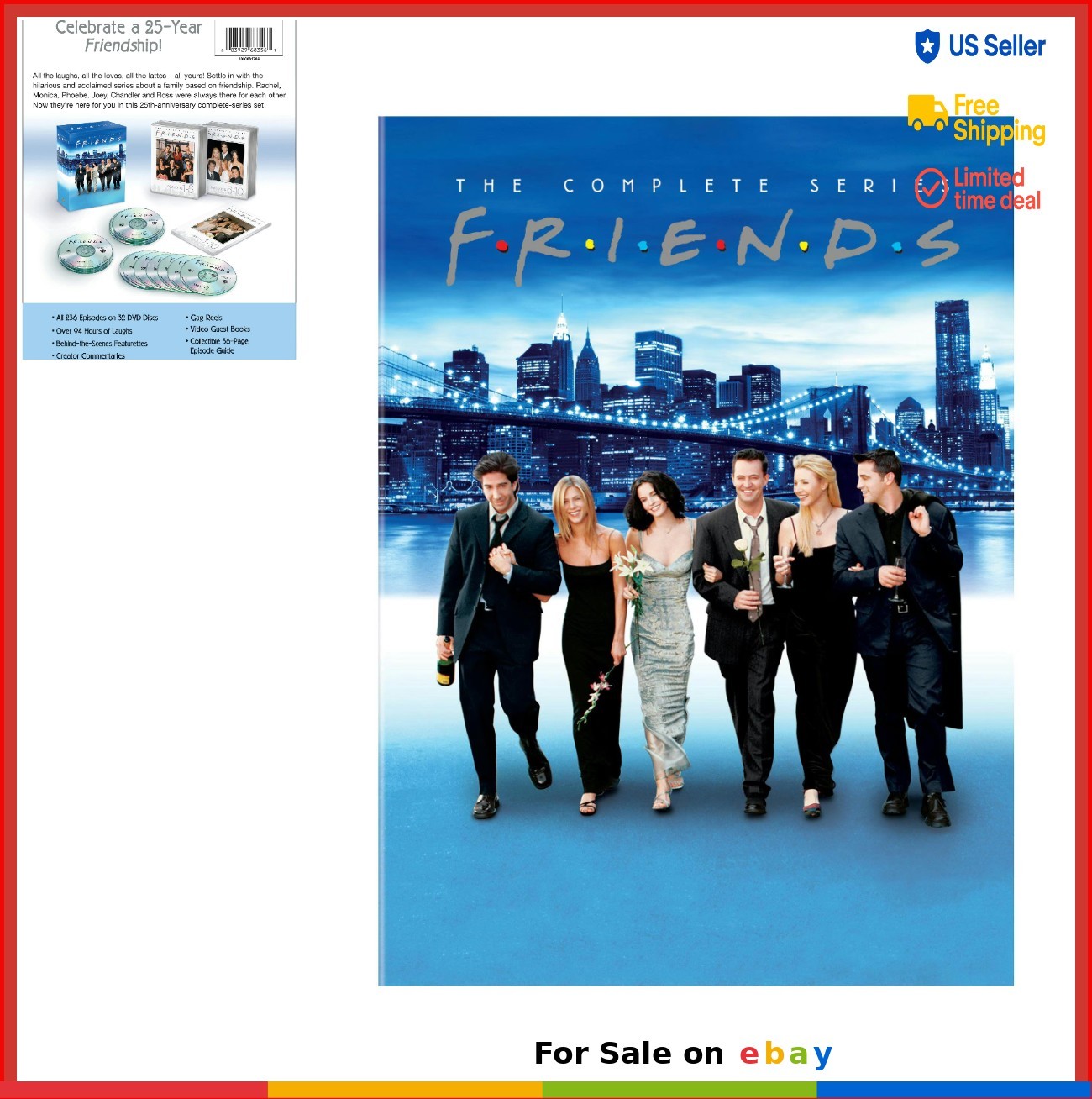 Friends Complete Series DVD 236 Episodes 10 Seasons TV Show Box Set
