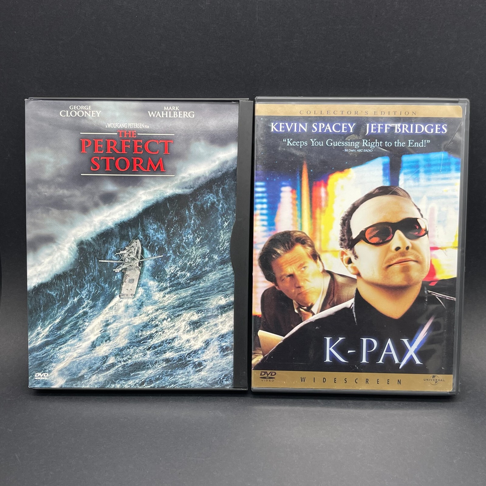 Lot of 2 DVD The Perfect Storm Mark Wahlberg & K-Pax Collector’s Ed Jeff Bridges