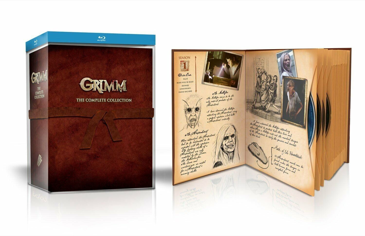 Grimm: The Complete Series Collection Blu-ray (28 Disc Set) NEW/SEALED FREE SHIP
