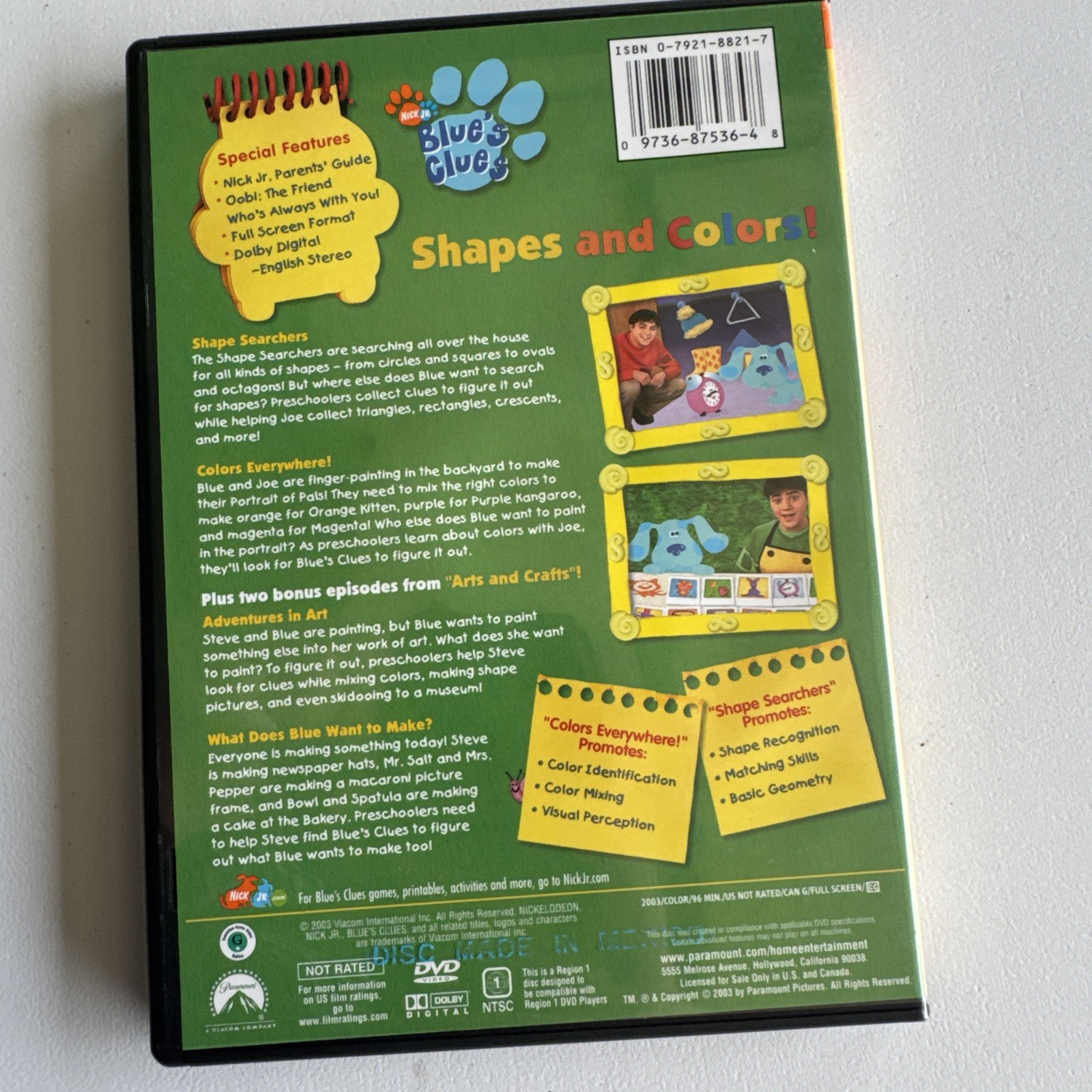 Nick Jr Blues Clues ABC’s 123’s And More DVD Box Set Like New