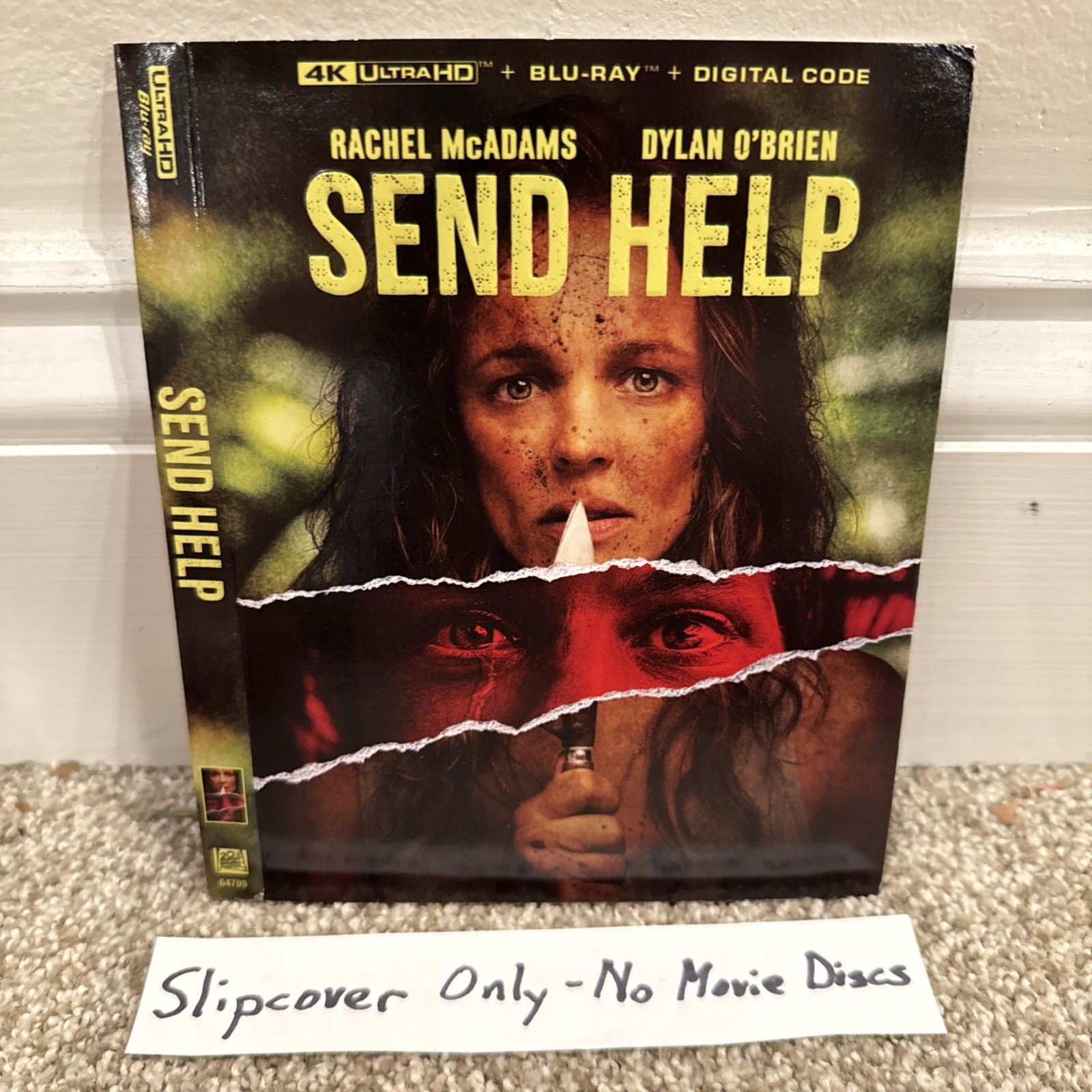 Send Help 4K/Blu-ray Slipcover Only 2026 Rachel McAdams Dylan O’Brien horror