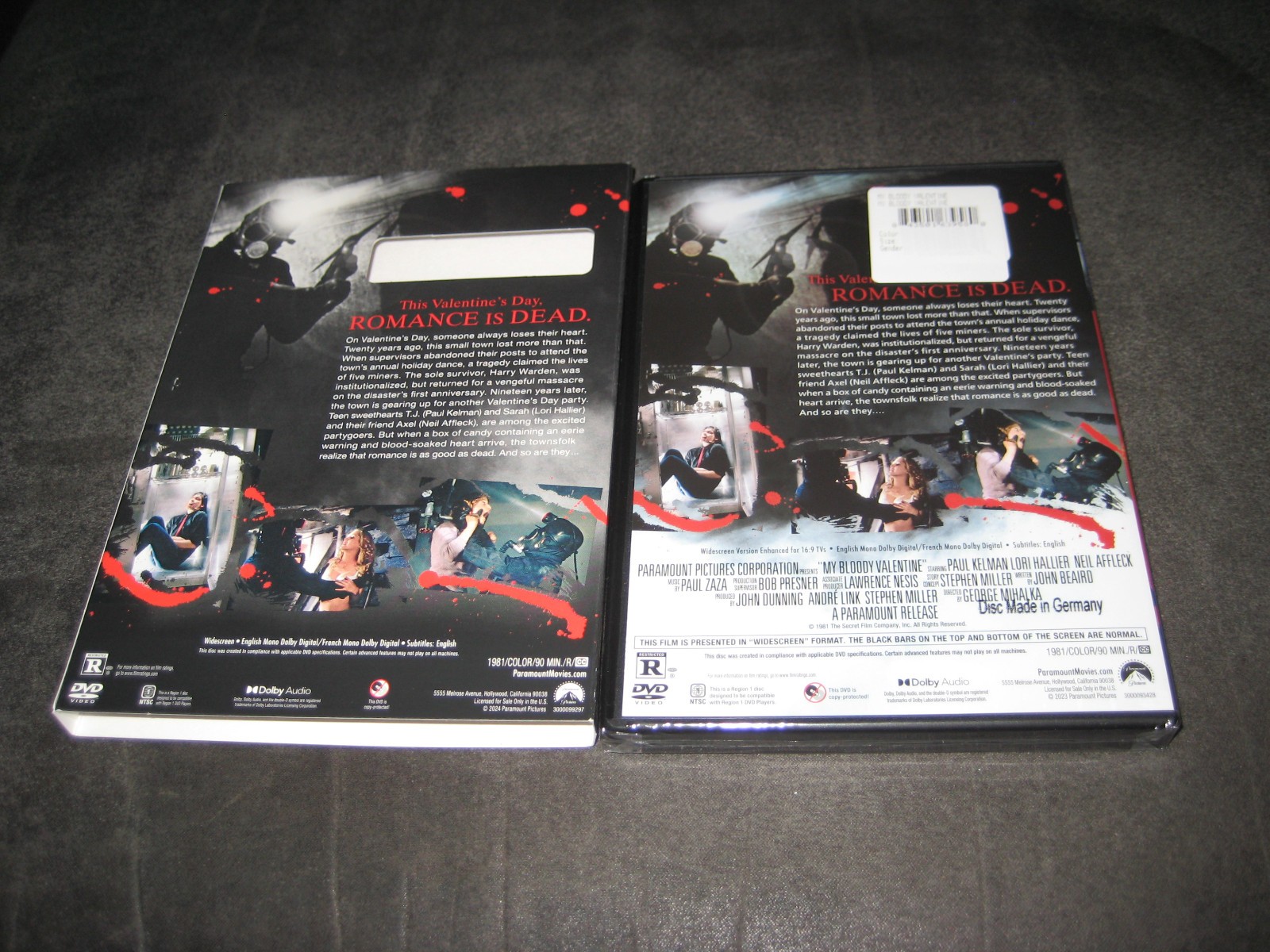 MY BLOODY VALENTINE (DVD 2020) BRAND NEW – RATED R – WIDESCREEN – HORROR – DRAMA