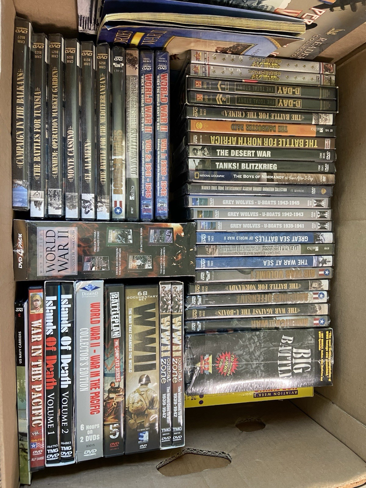 Huge WWII Military Documentary DVD Lot 40+ DVDs History Battle Combat War