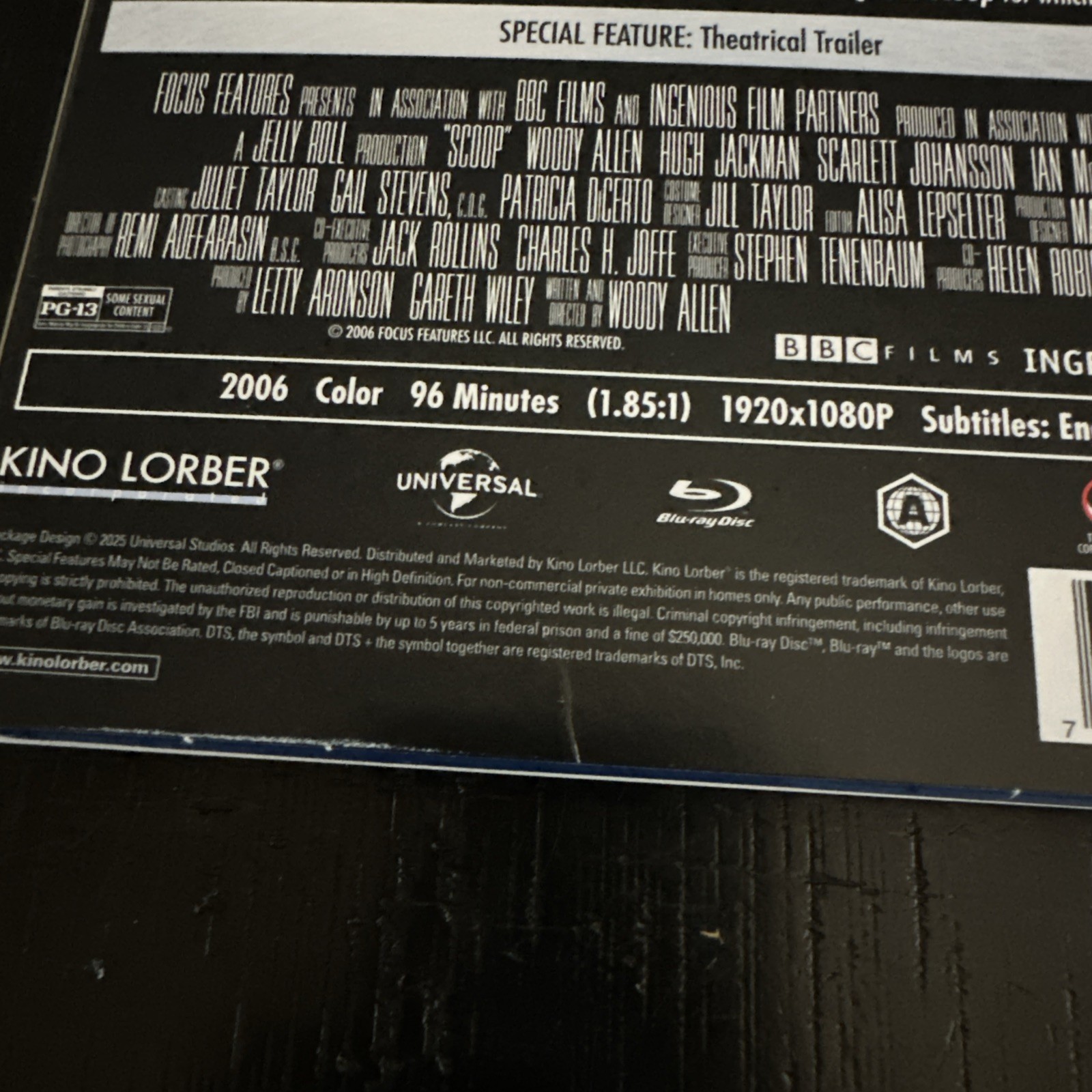 Scoop [Blu-ray] Kino Lorber, Woody Allen, Hugh Jackman, Scarlett Johansson