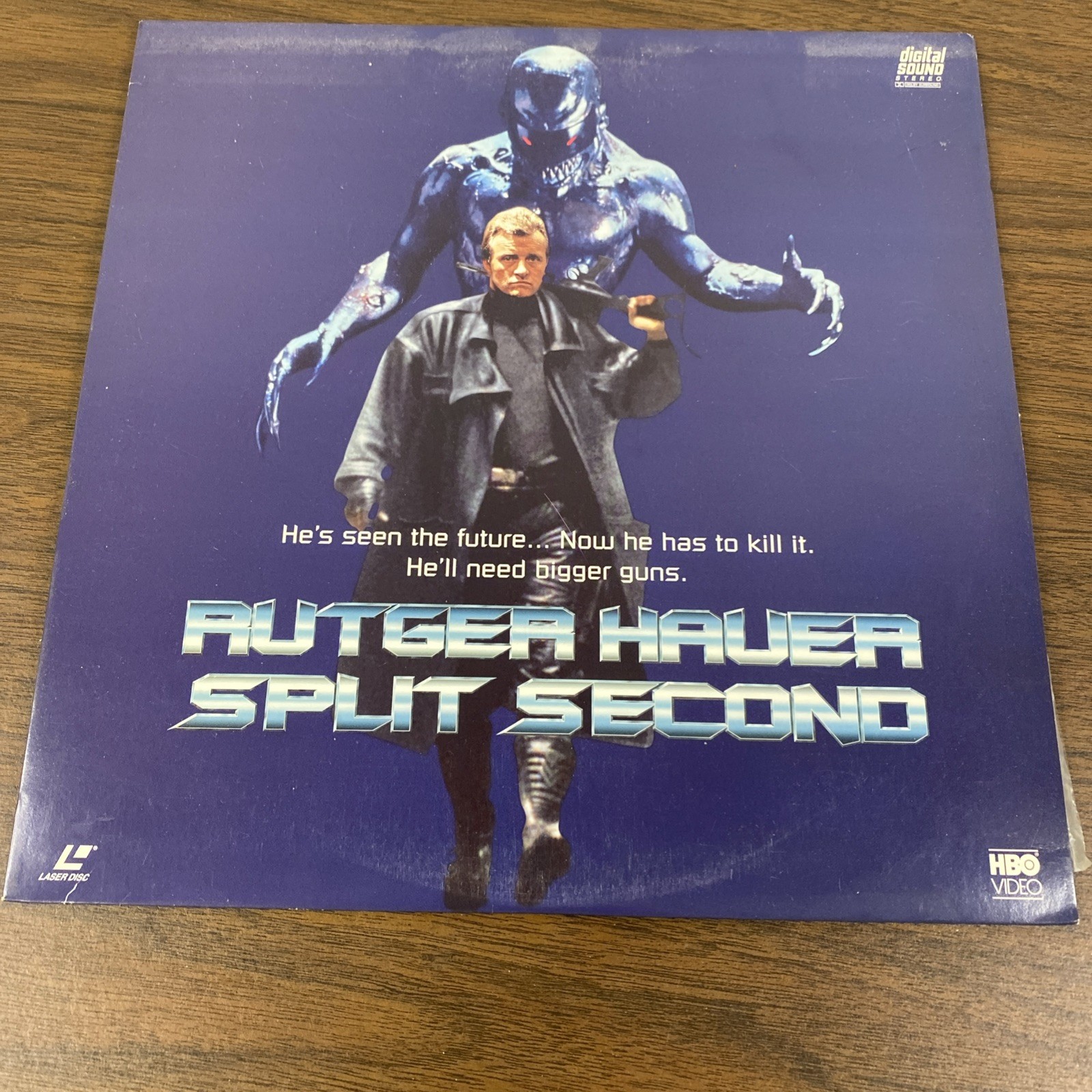 SPLIT SECOND Rutger Hauer 1992 HBO Video Laserdisc LD