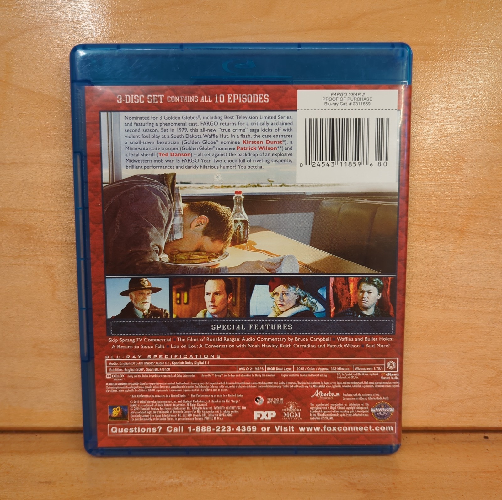 Fargo Year Two 2015 Blu-ray Season 2 – OUT OF PRINT! – TESTED – FREE SHIPPING