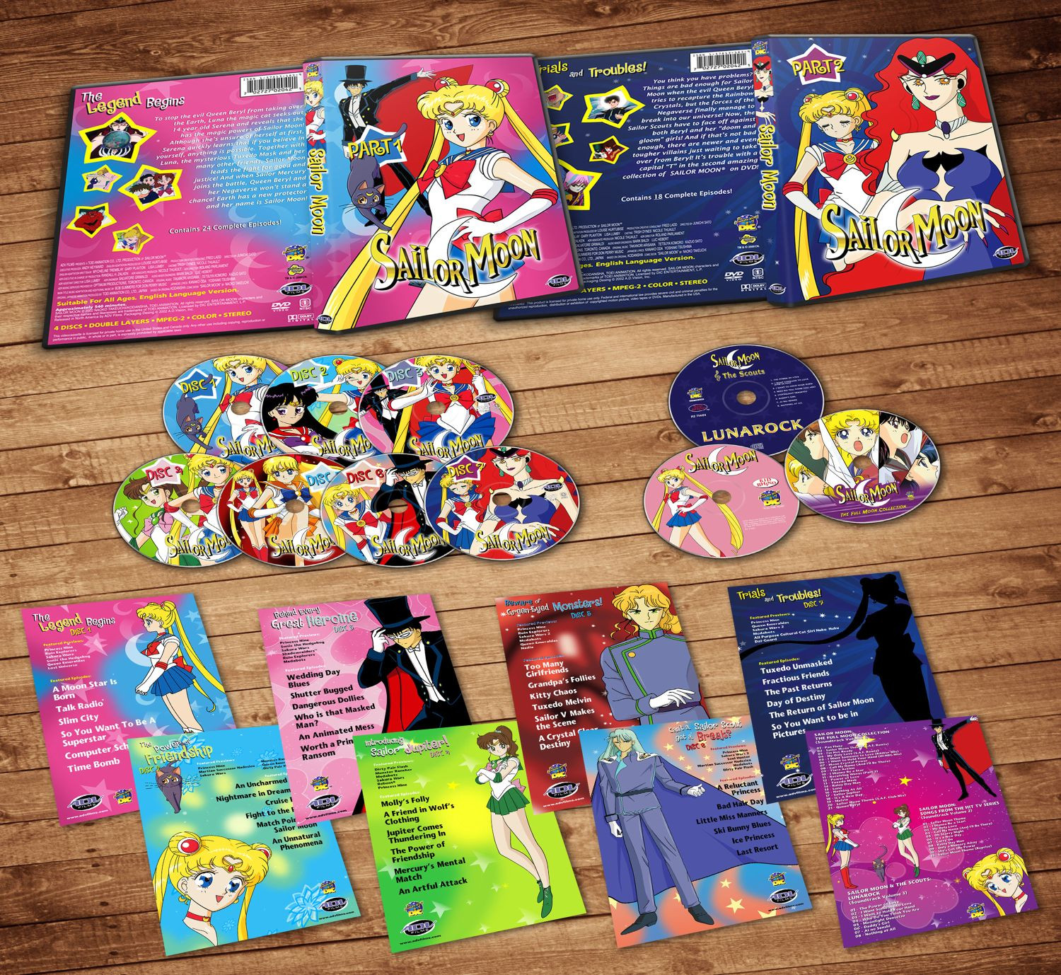 Sailor Moon Season 1 Complete – English Dubbed (7DVDs + 3CDs)