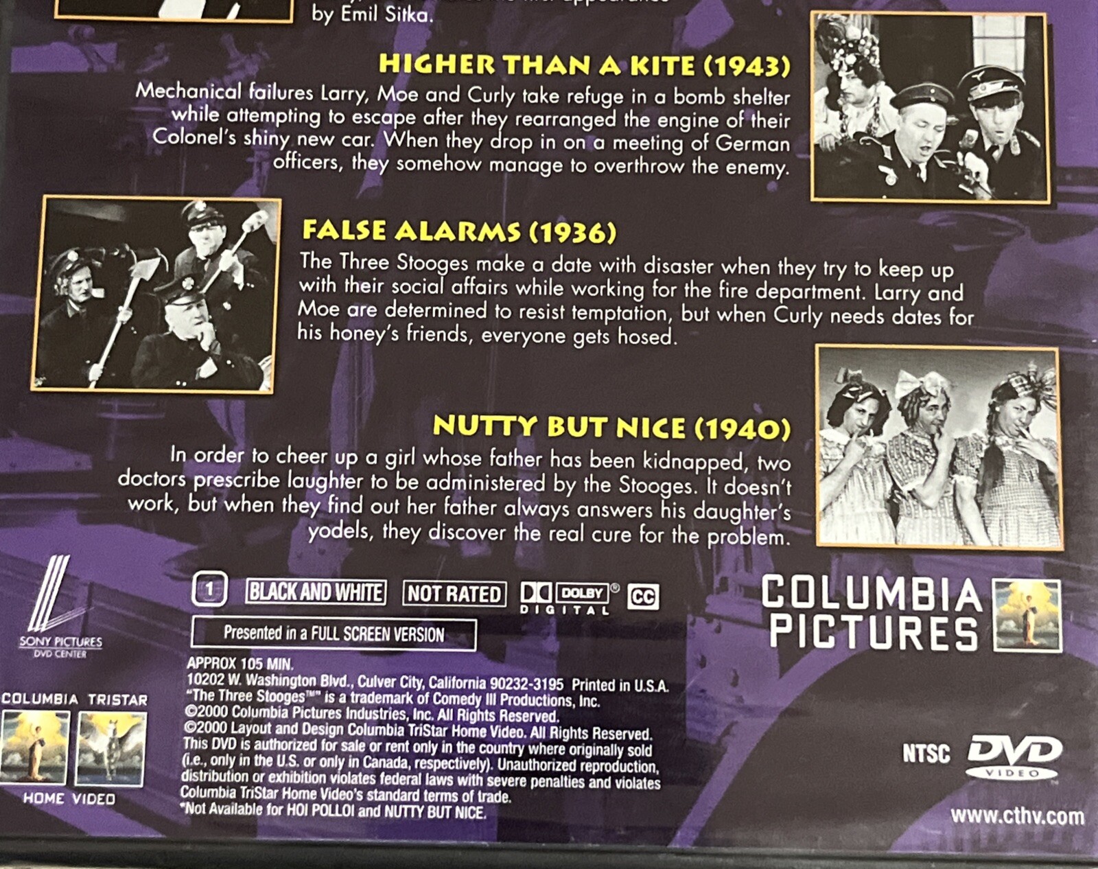 The Three Stooges: Nutty But Nice Columbia Pictures DVD 105 Minutes – NEW SEALED