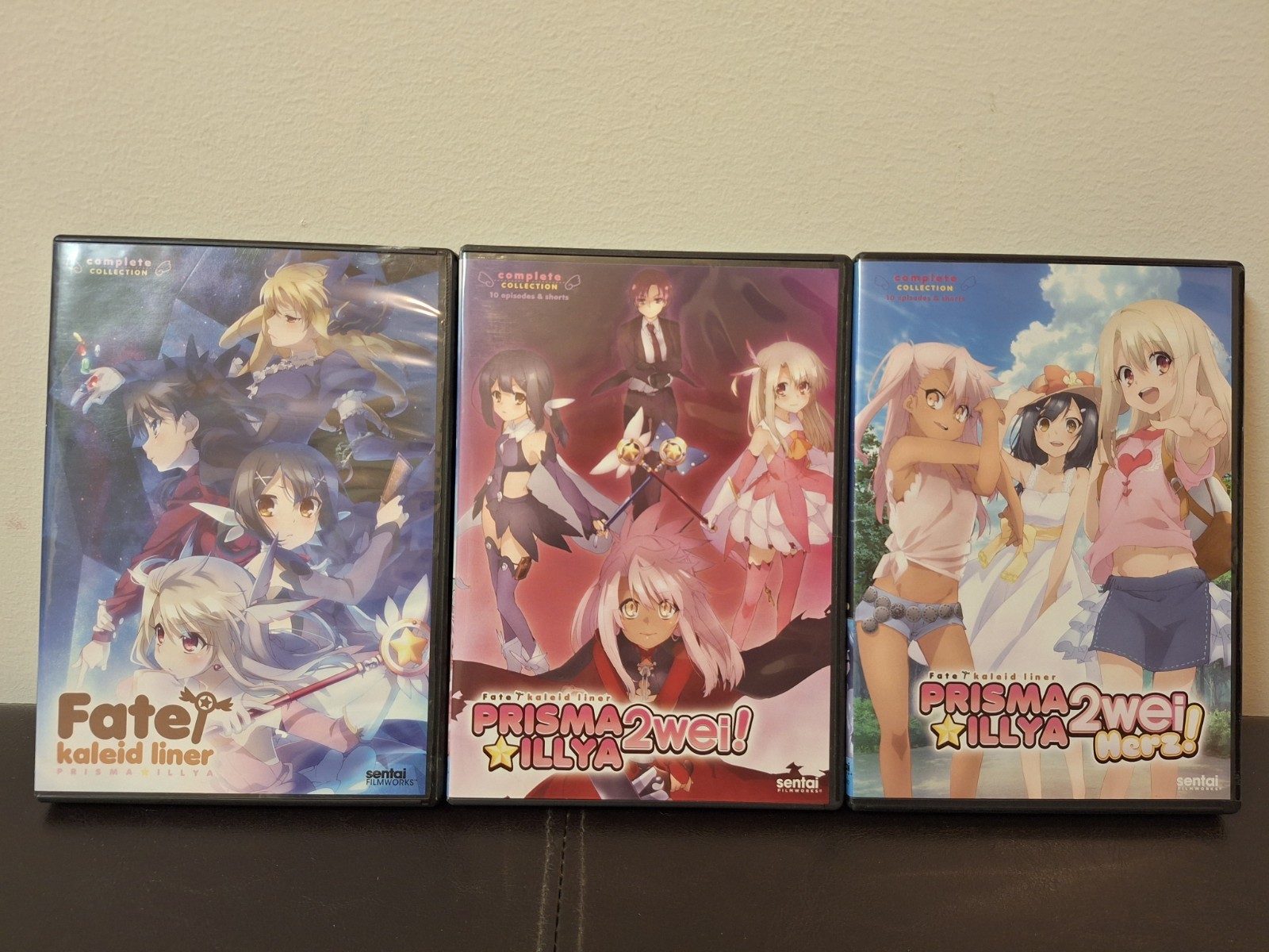 3 Dvds Lot FATE KALEID LINER PRISMA ILLYA 2WEI HERZ COMPLETE COLLECTION ANIME