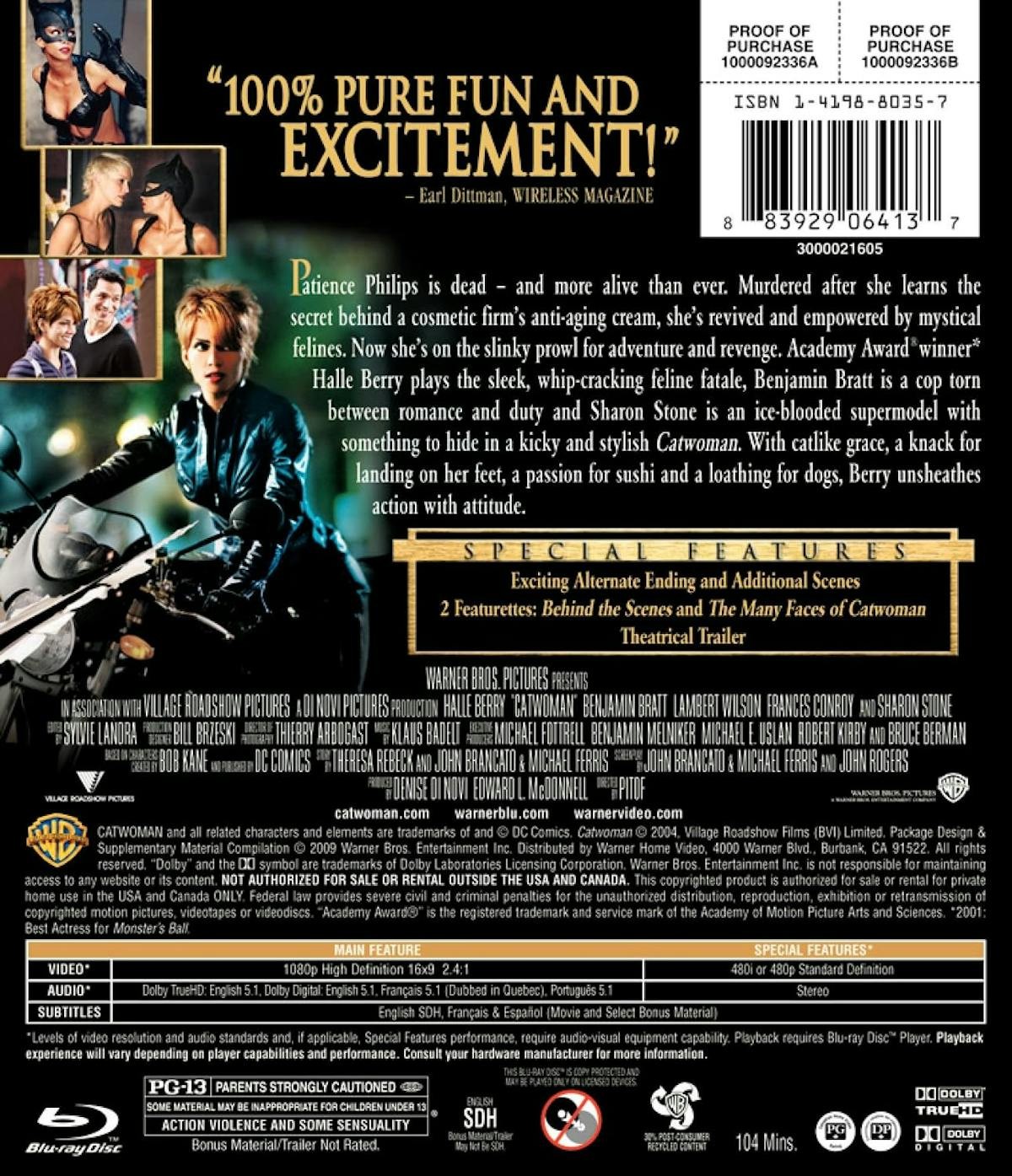 Catwoman Blu-ray Halle Berry NEW