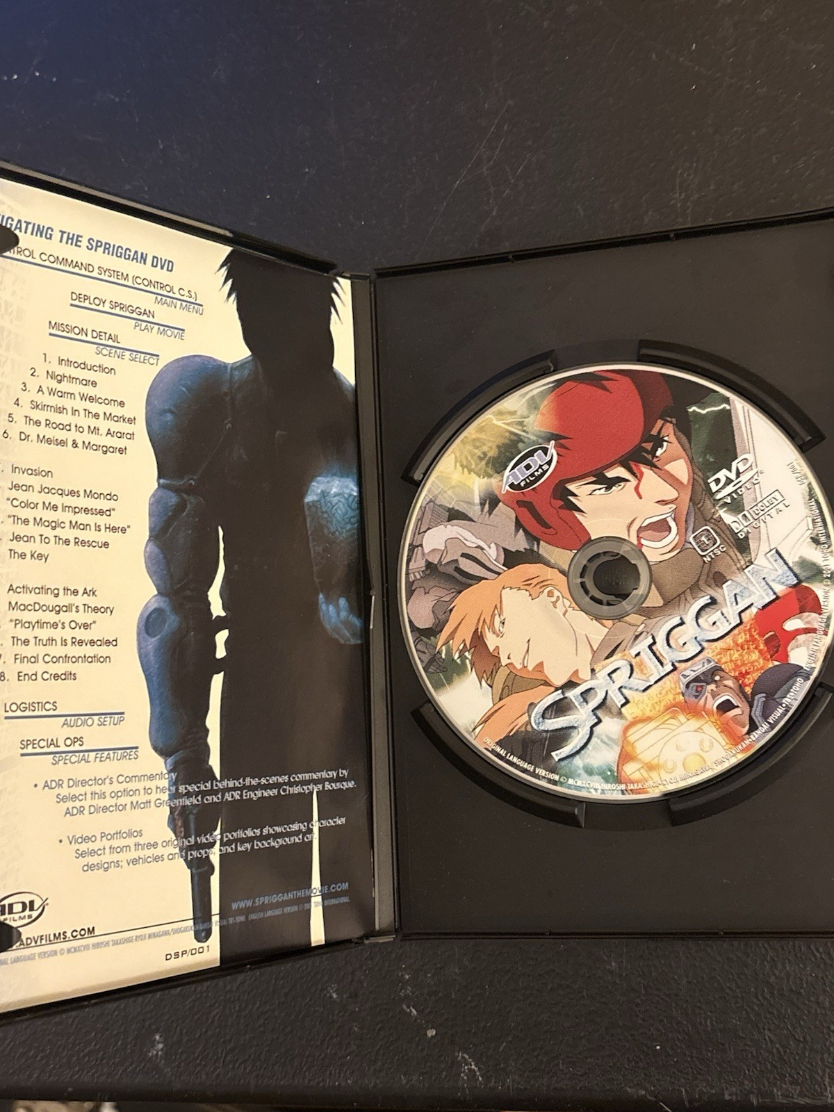 Spriggan (DVD, 2002) 2001 Anime Action Hirotsugu Kawasaki ADV Films With Insert
