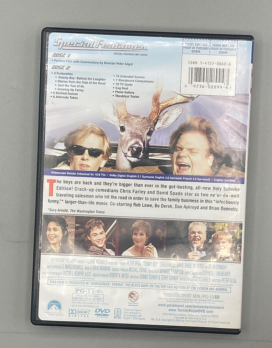 Tommy Boy (1995), DVD Movie, Paramount Home Ent. “Holy Schnike Ed.” (2005)