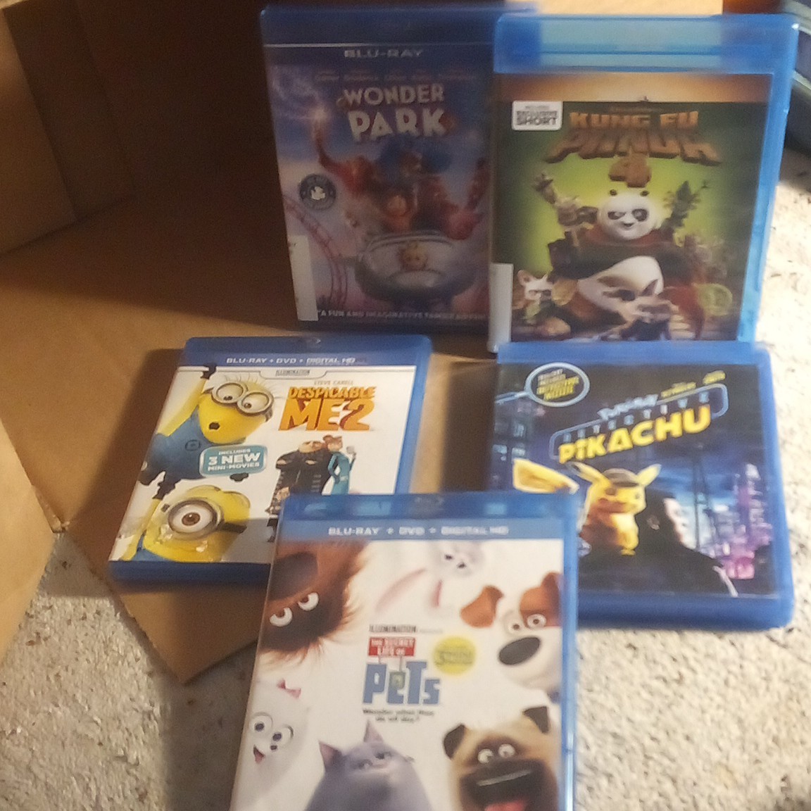 Blu-ray Wonder Park Kung Fu Panda 4 Despicable Me 2 Detective Pikachu 3 Mini Mo…