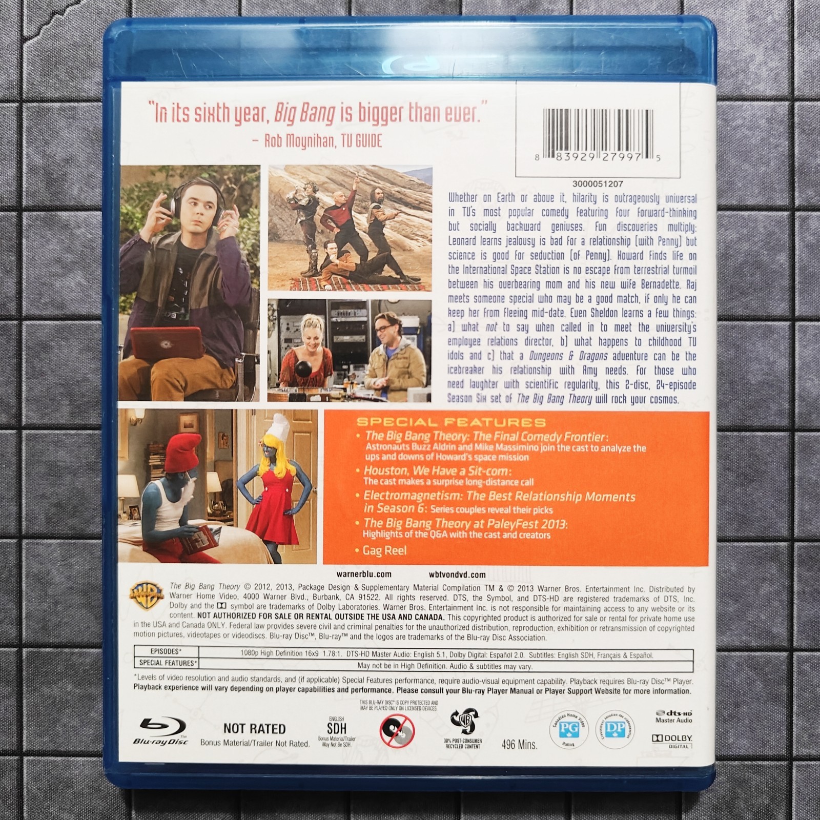The Big Bang Theory: Season 6 – (5-Disc Box Set, Blu-ray + DVD) – EXCELLENT