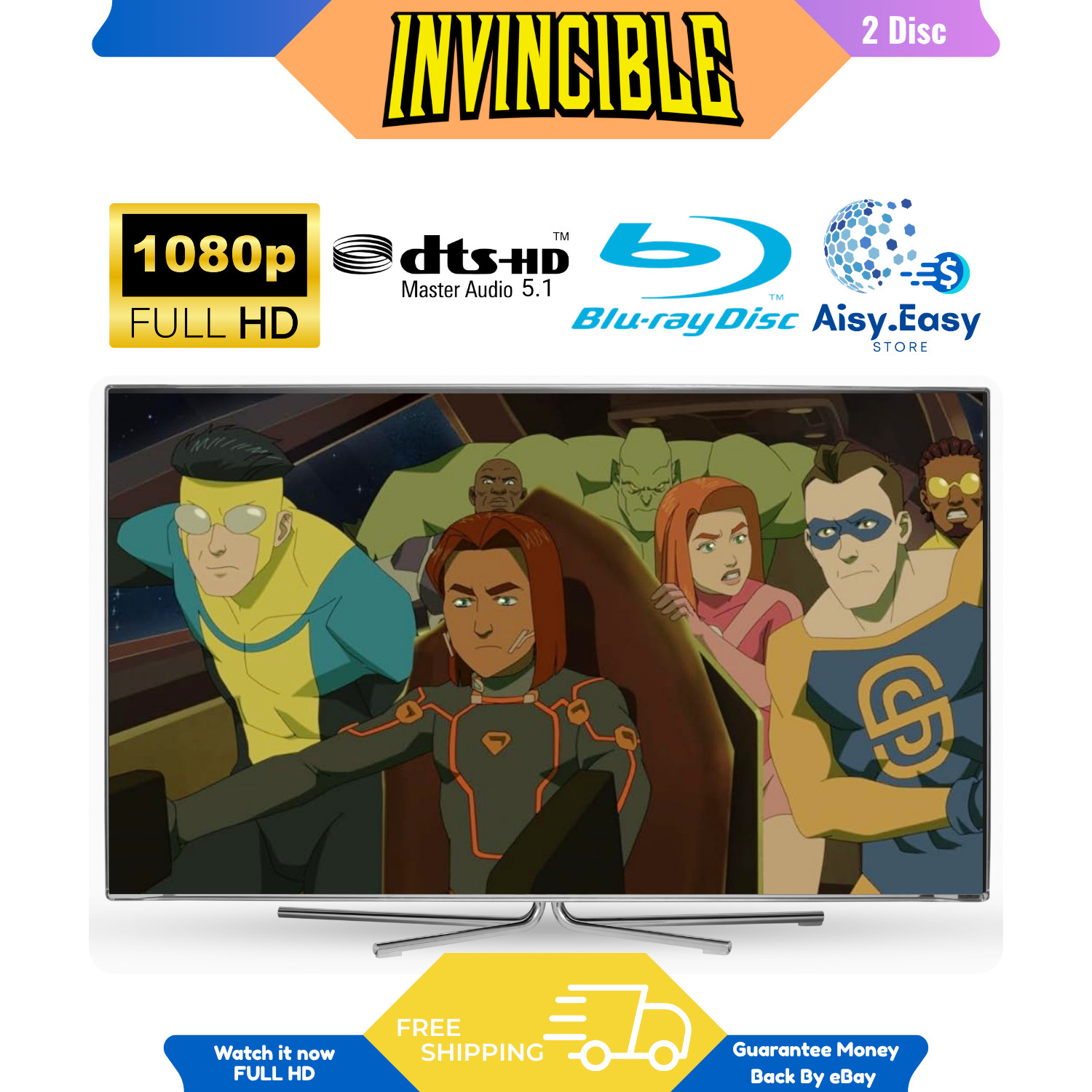 Invincible Complete Season 1-3 (2025) Animation 6-Discs Region Free Blu Ray