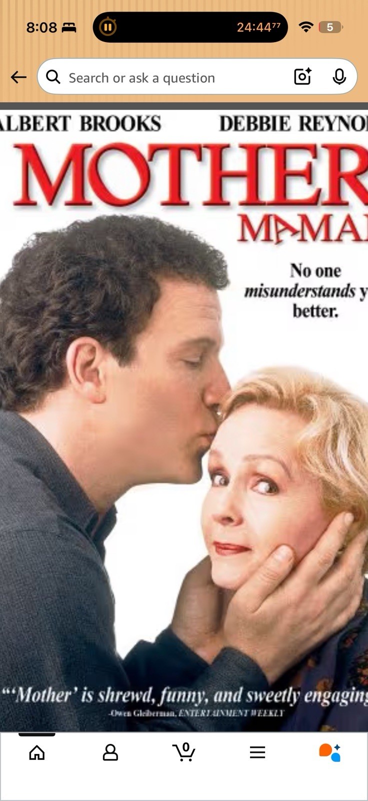 Mother DVD Albert Brooks Debbie Reynolds Comedy Movie
