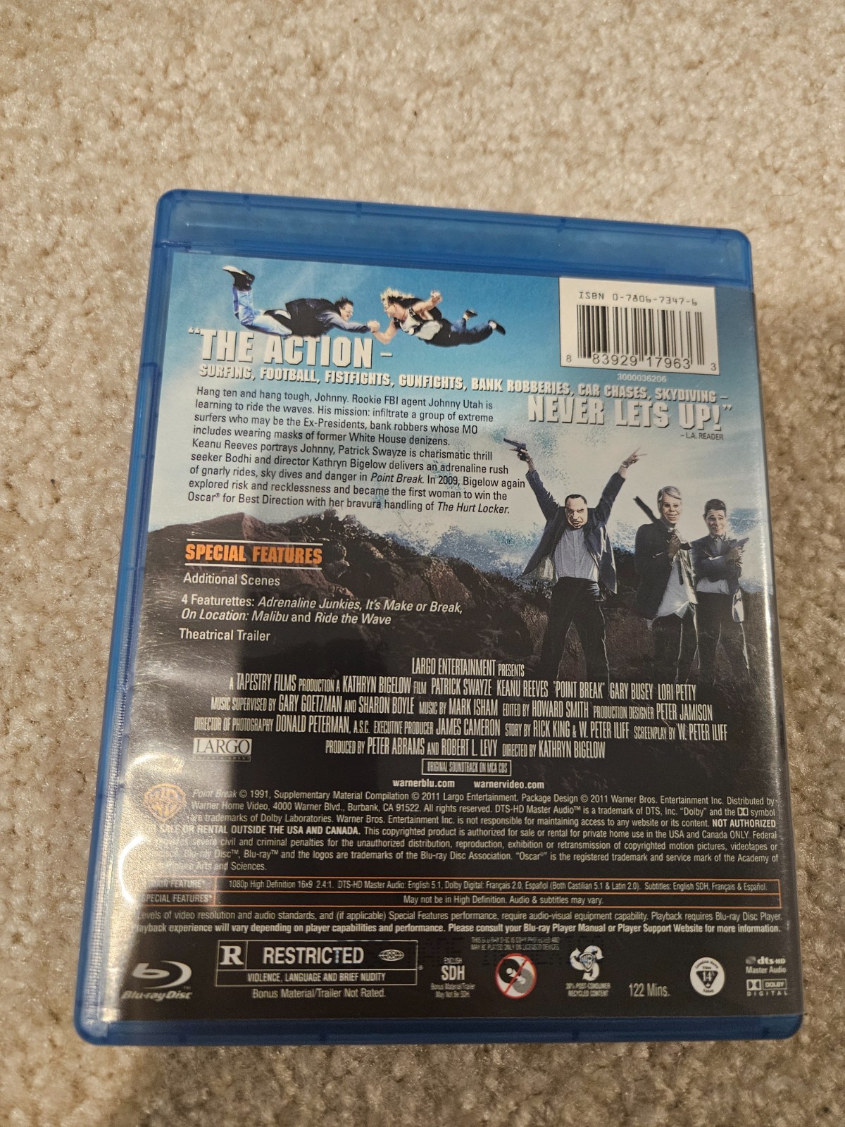 Point Break (Blu-ray, 1991) Patrick Swayze