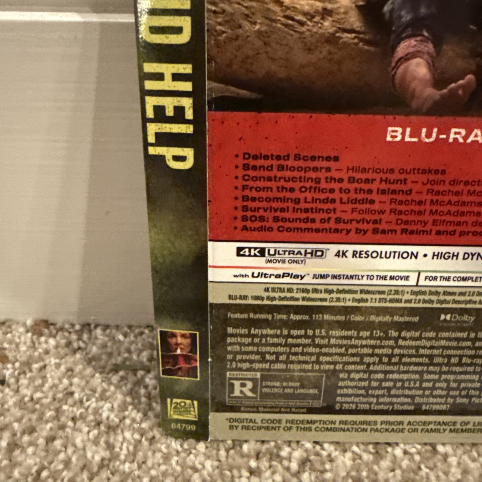 Send Help 4K/Blu-ray Slipcover Only 2026 Rachel McAdams Dylan O’Brien horror