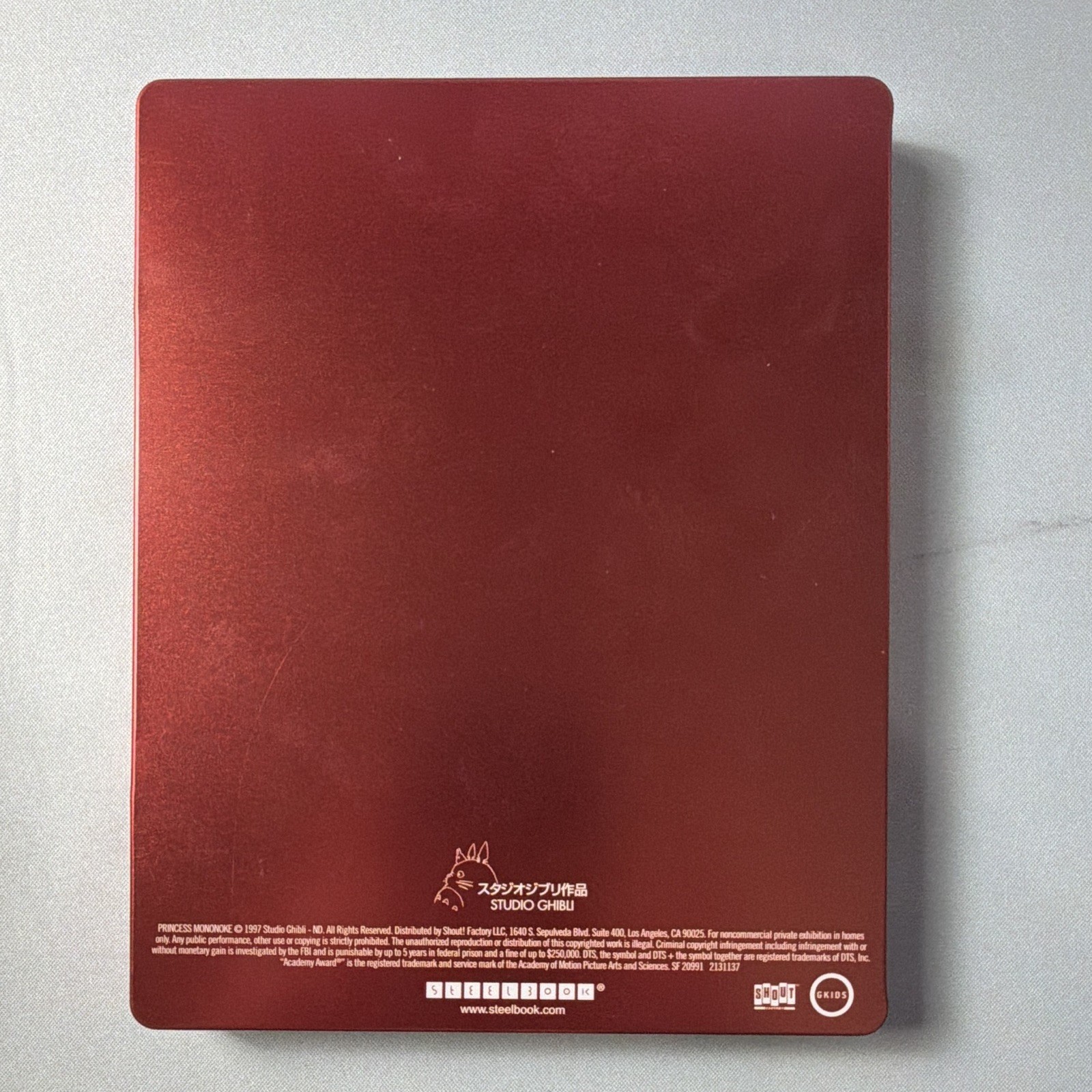 Studio Ghibli Princess Mononoke Blu-ray + DVD Steelbook (PG-13) Hayao Miyazaki