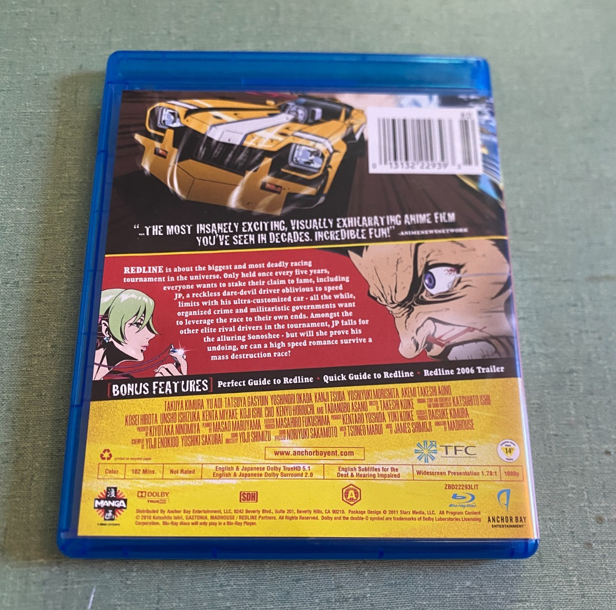 Redline Blu-Ray 2009 Takeshi Koike Anime Manga US Release – US Seller Ships Free