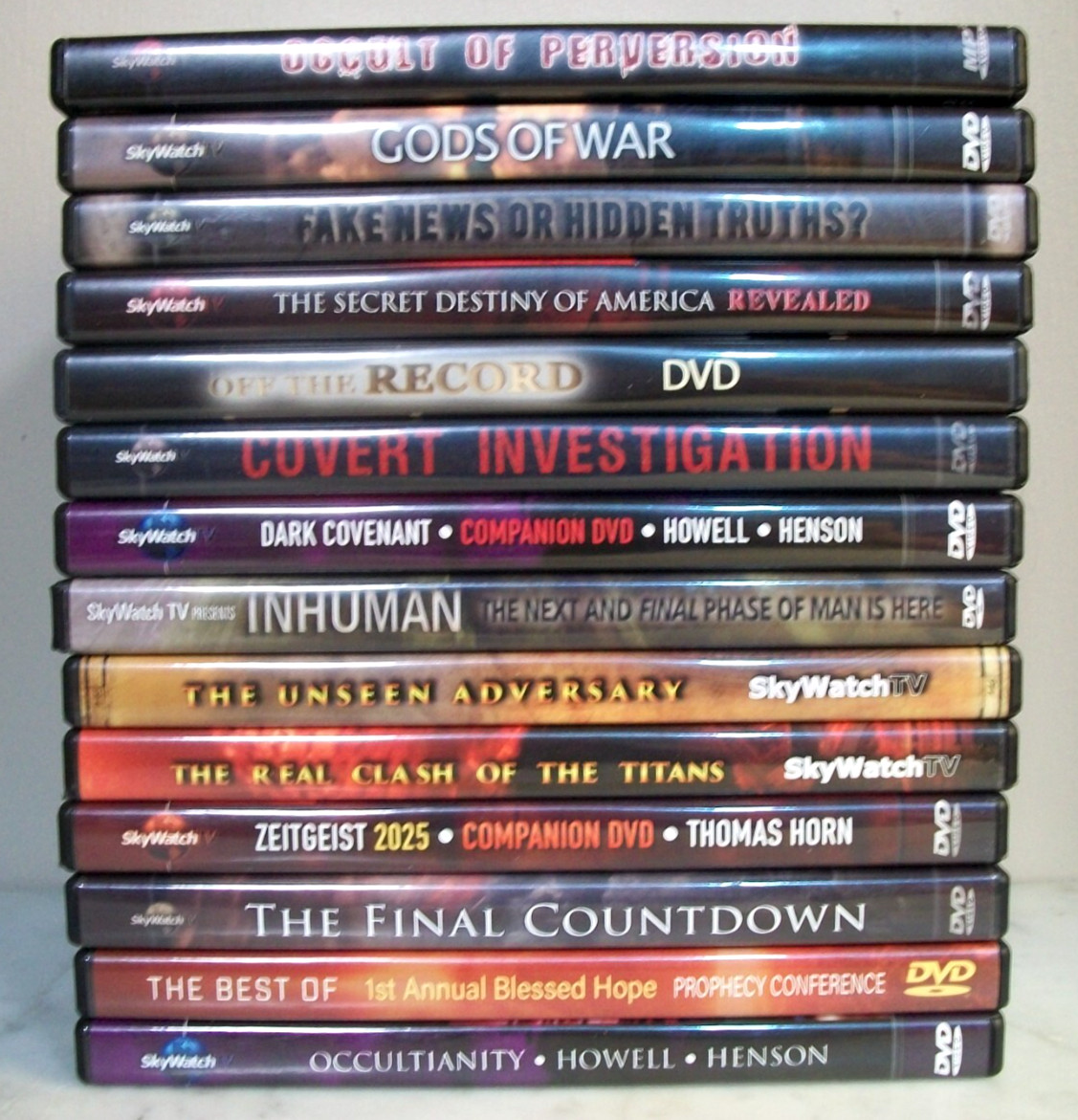 Lot of 14 Conspiracy Theory DVD’s – Skywatch TV – Zeitgeist 2025