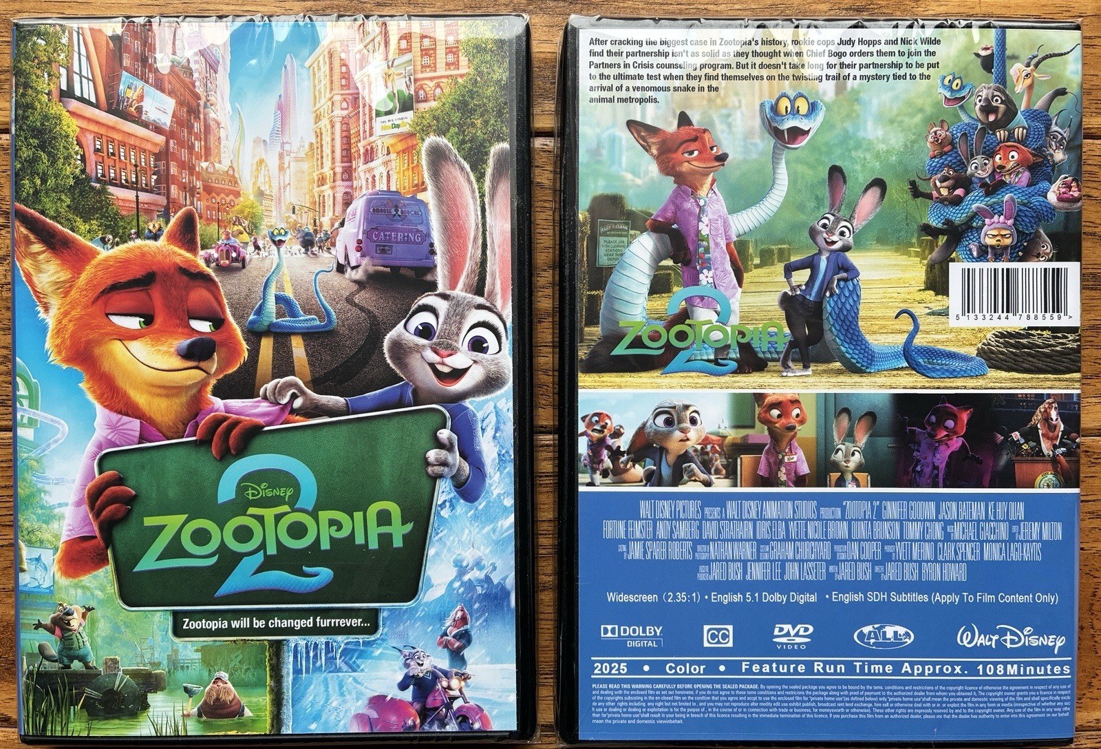 Zootopia 2 (2025) New, Sealed, DVD