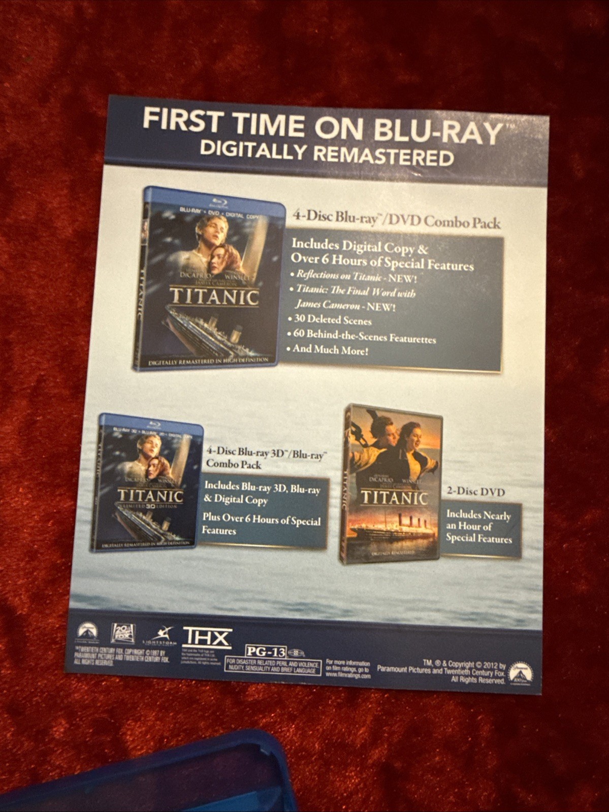 Titanic (Blu-ray w/ Slipcover, 1997) **Mint Disc** CIB