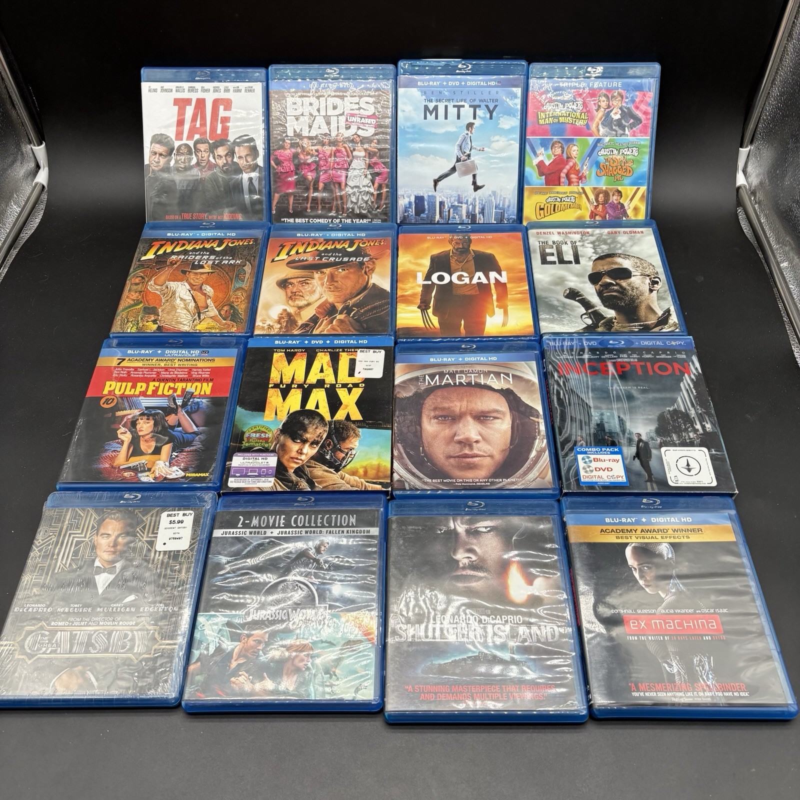 Lot of 16 Blu-ray Movies Bundle Austin Powers Inception Mad Max Pulp Fiction + M