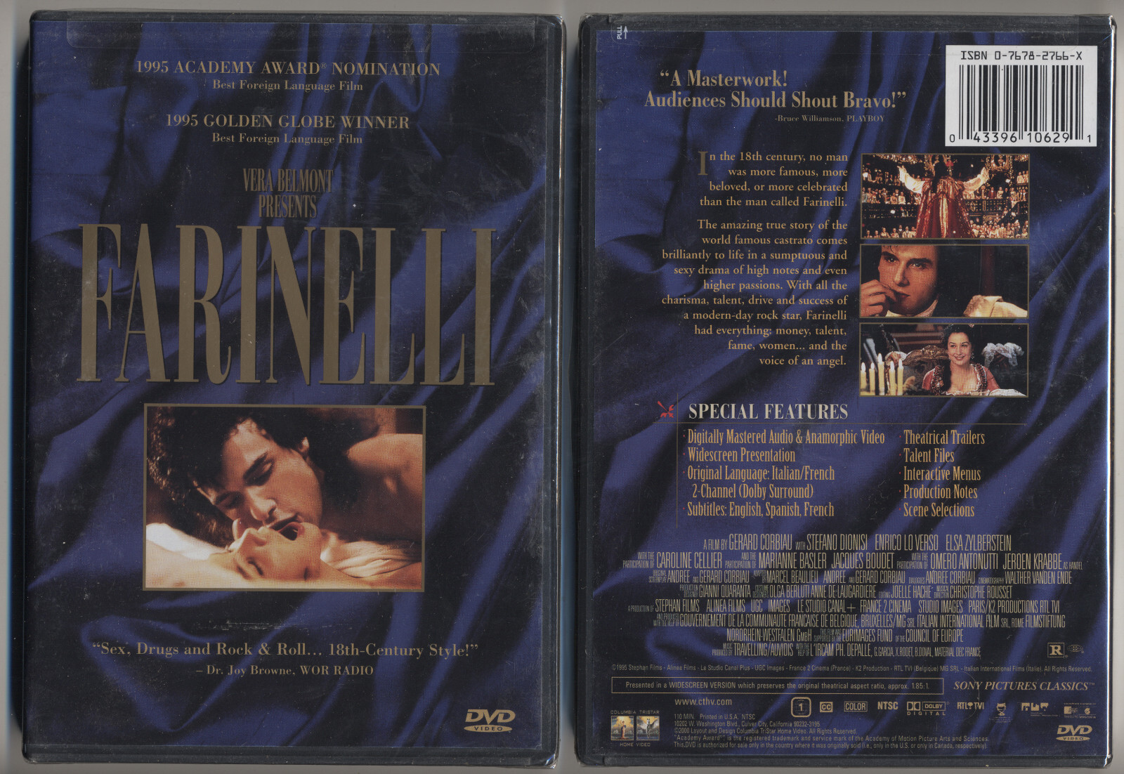 Farinelli – DVD – Brand New MINT & Sealed- 1995 Best Foreign Language Film Oscar