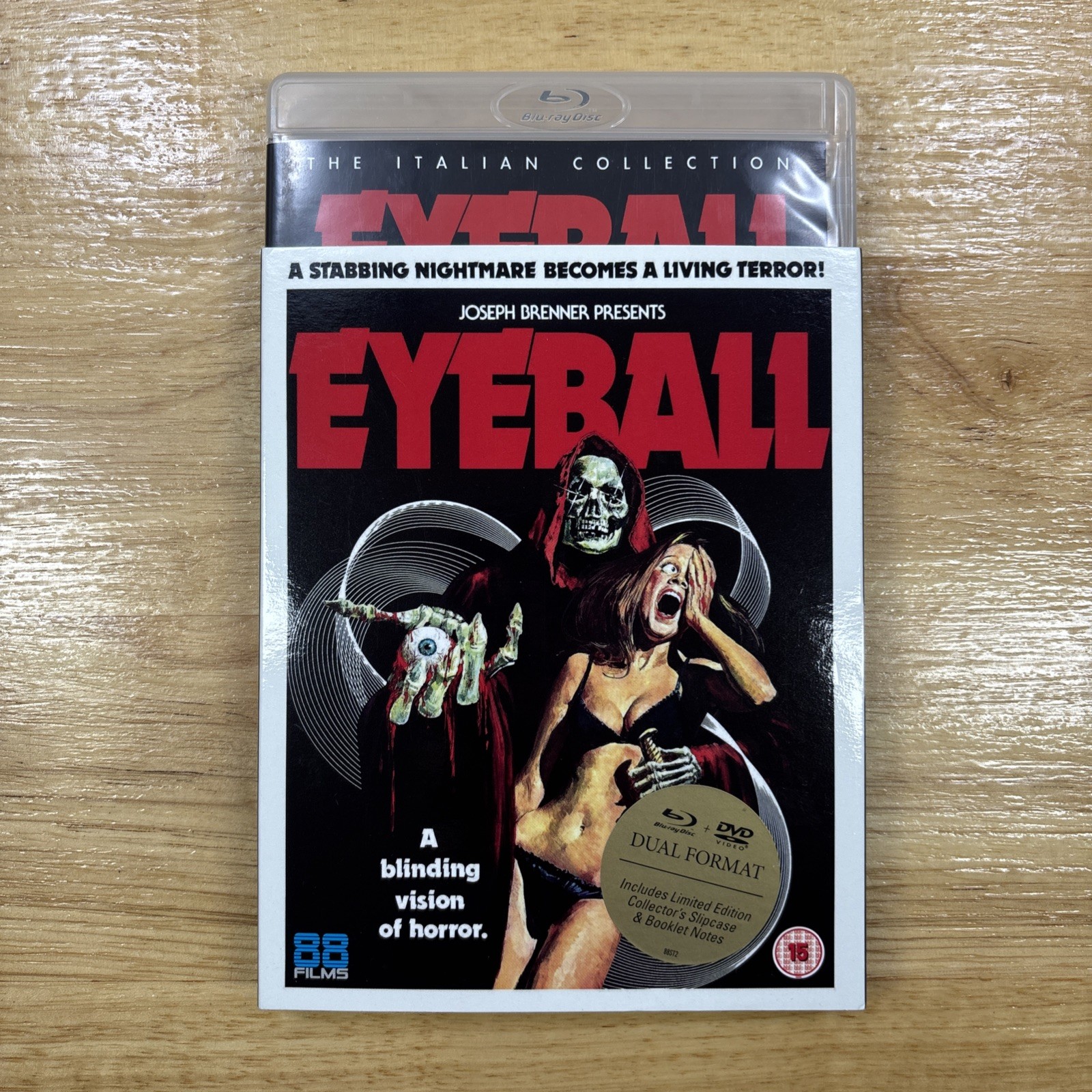 EYEBALL – 1975 (Blu-ray, DVD, Region Free, 88 Films) Slipcover Booklet Cards OOP
