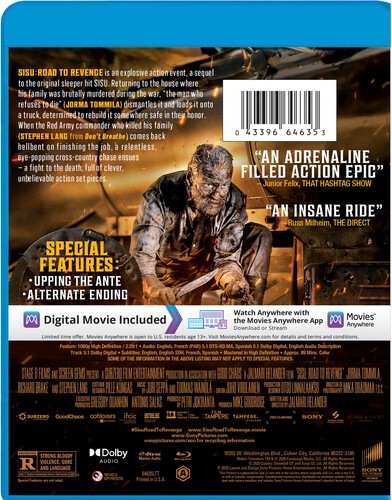 Sisu: Road to Revenge [Used Very Good Blu-ray] Digital Copy, Subtitled